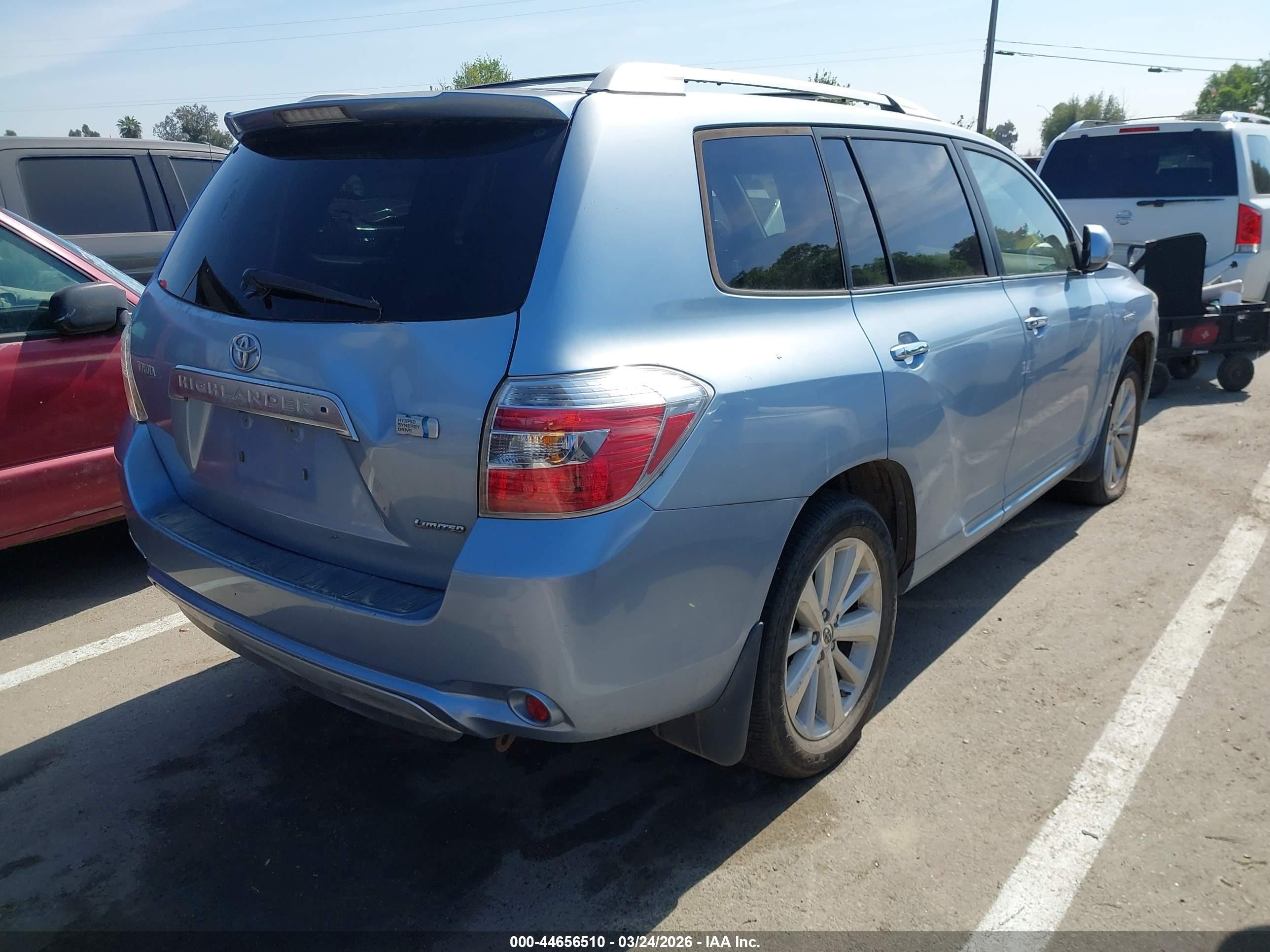 2008 Toyota Highlander Hybrid Limited Синий vin: JTEEW44AX82013171