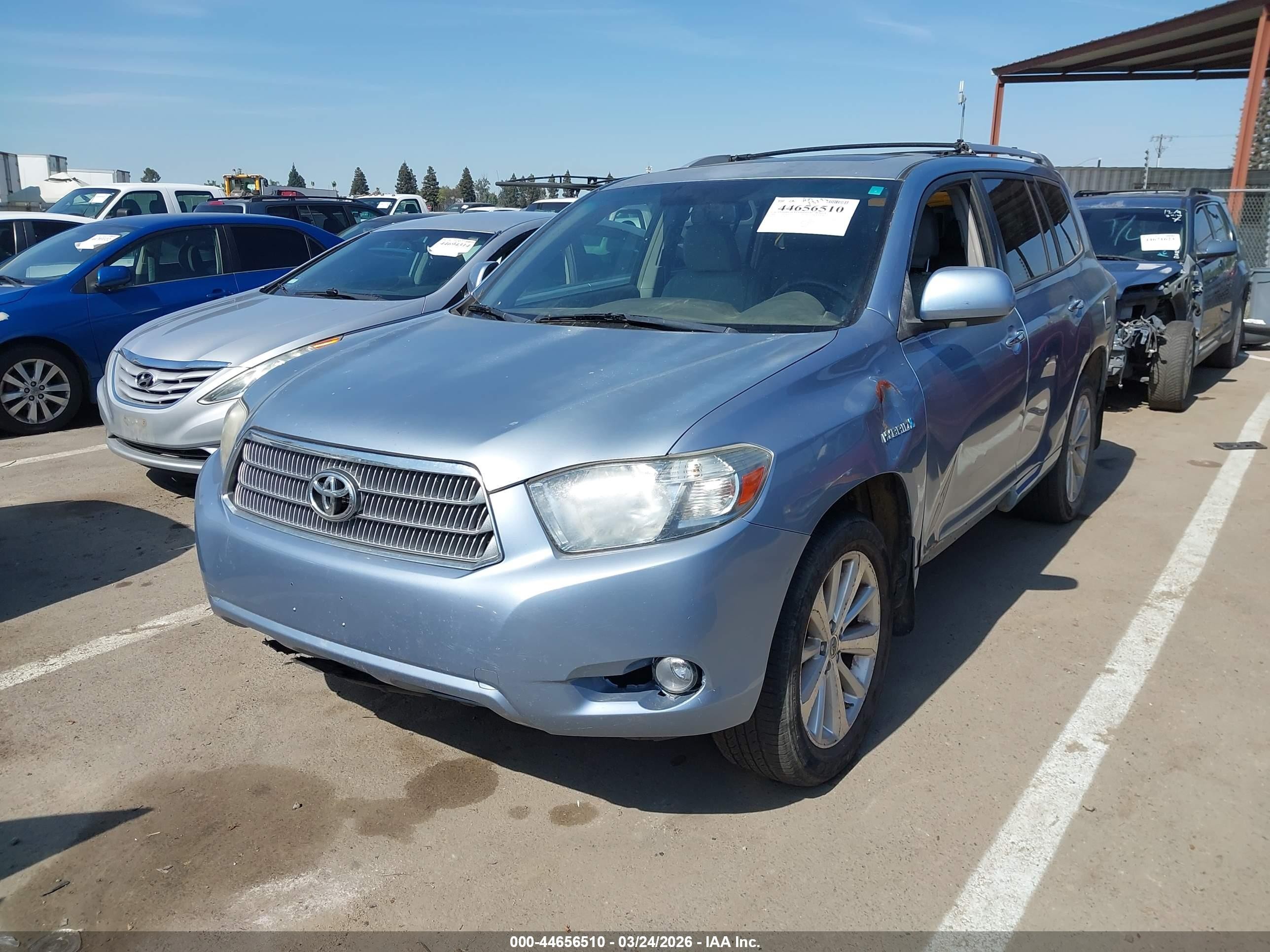 2008 Toyota Highlander Hybrid Limited Синий vin: JTEEW44AX82013171