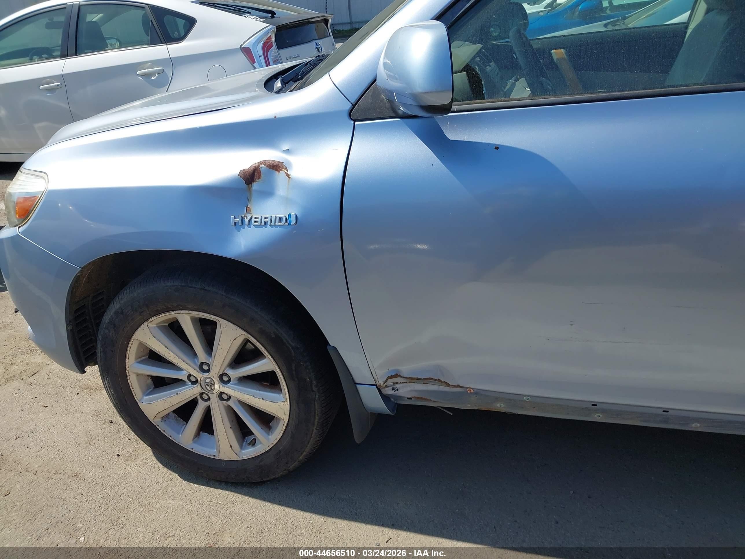 2008 Toyota Highlander Hybrid Limited Синий vin: JTEEW44AX82013171