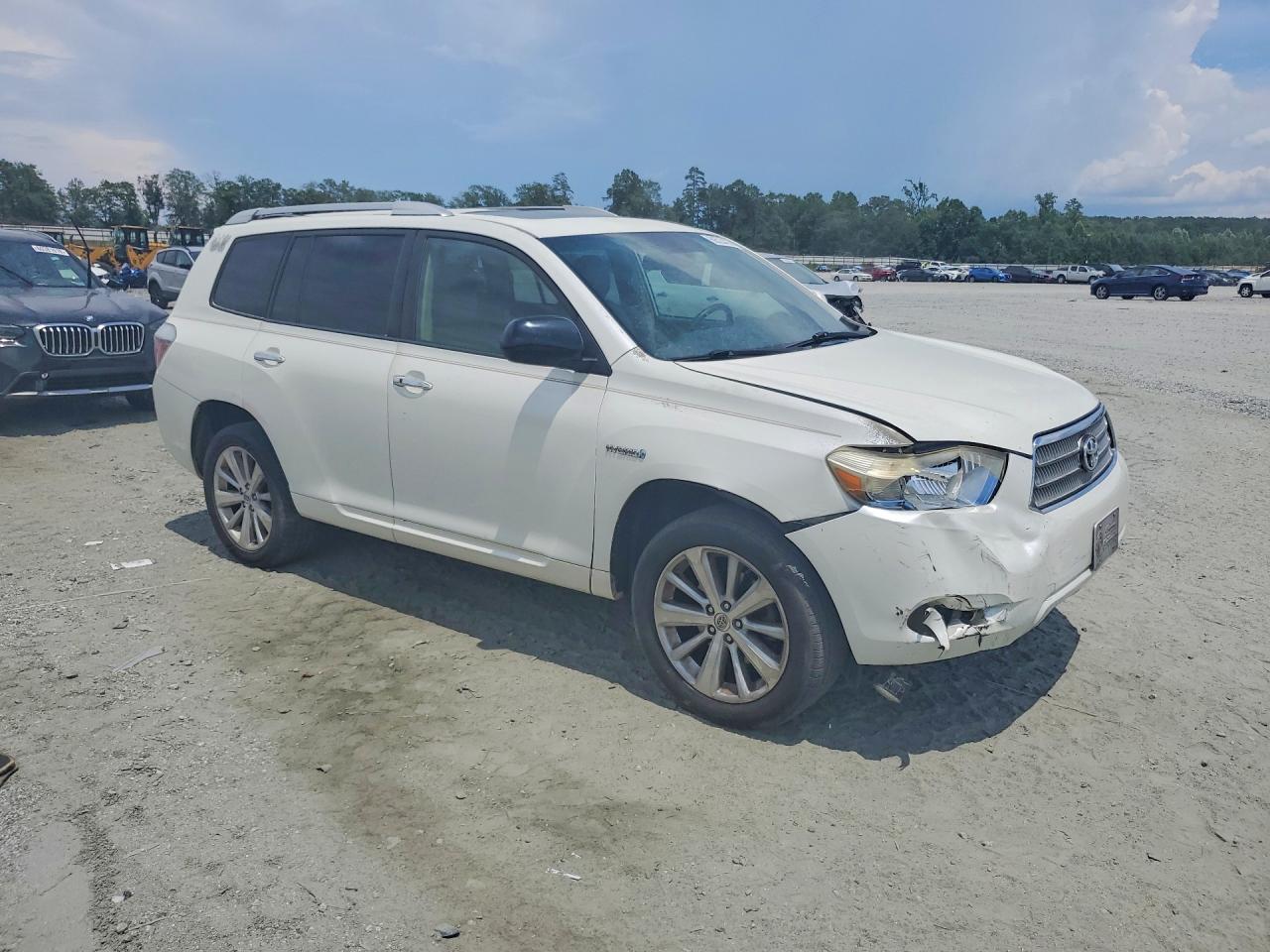 2009 Toyota Highlander Hybrid Limited White vin: JTEEW44AX92026889