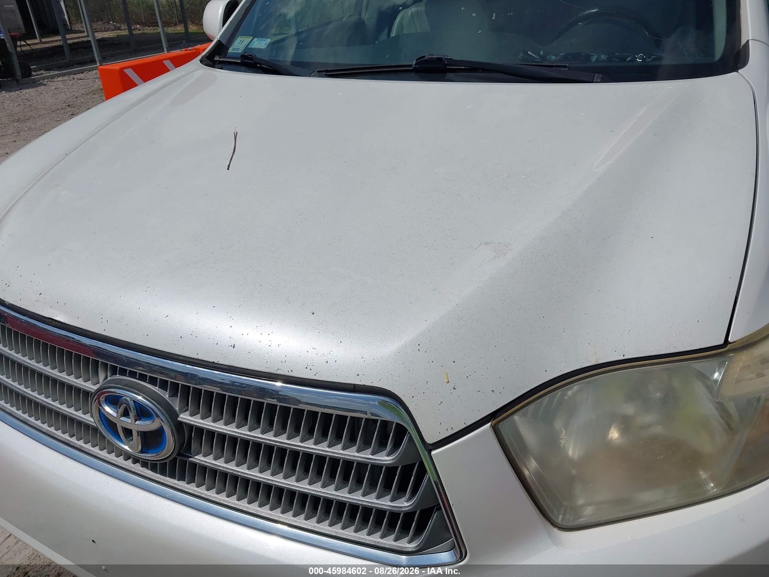 2009 Toyota Highlander Hybrid Limited White vin: JTEEW44AX92031204