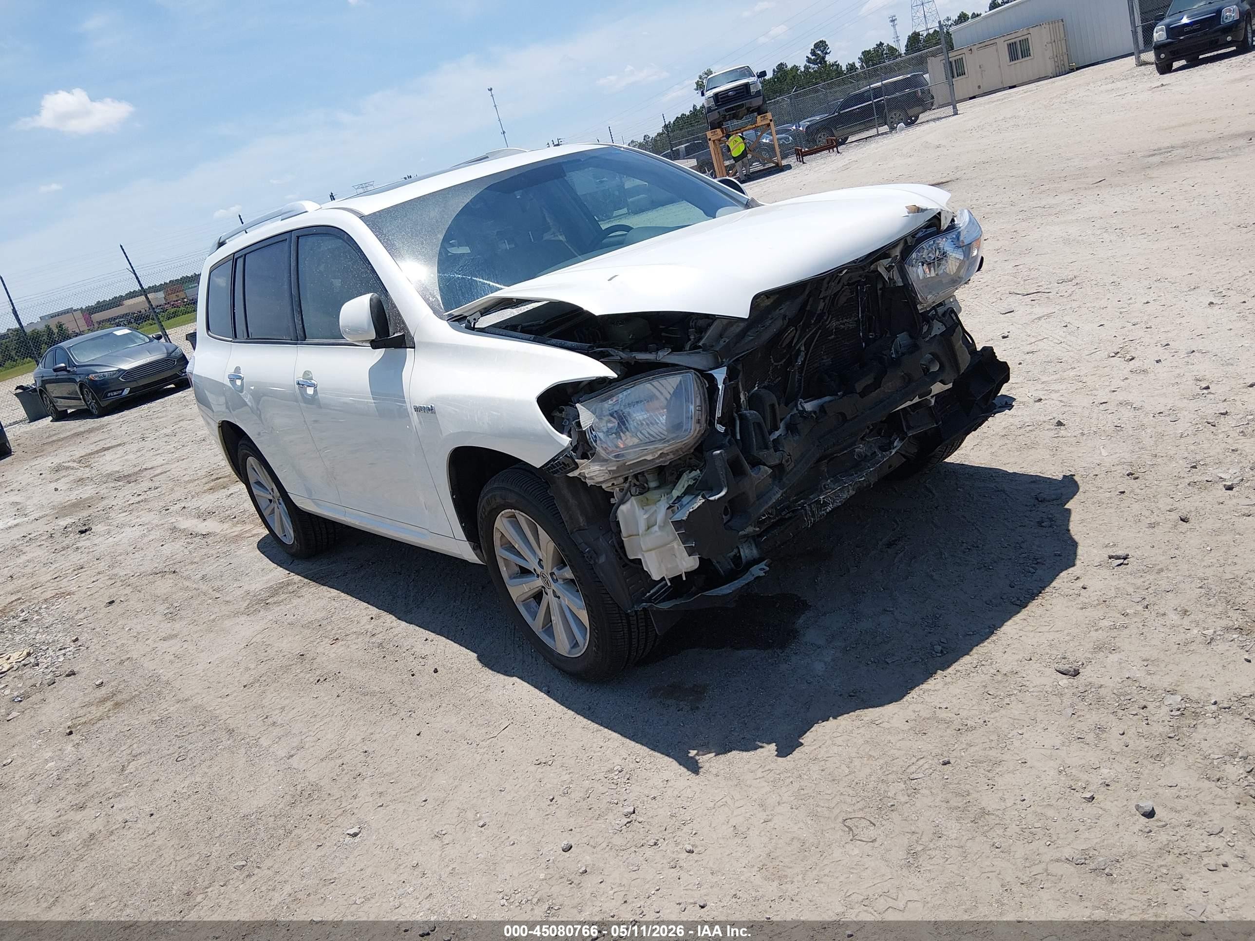 2009 Toyota Highlander Hybrid Limited White vin: JTEEW44AX92031591