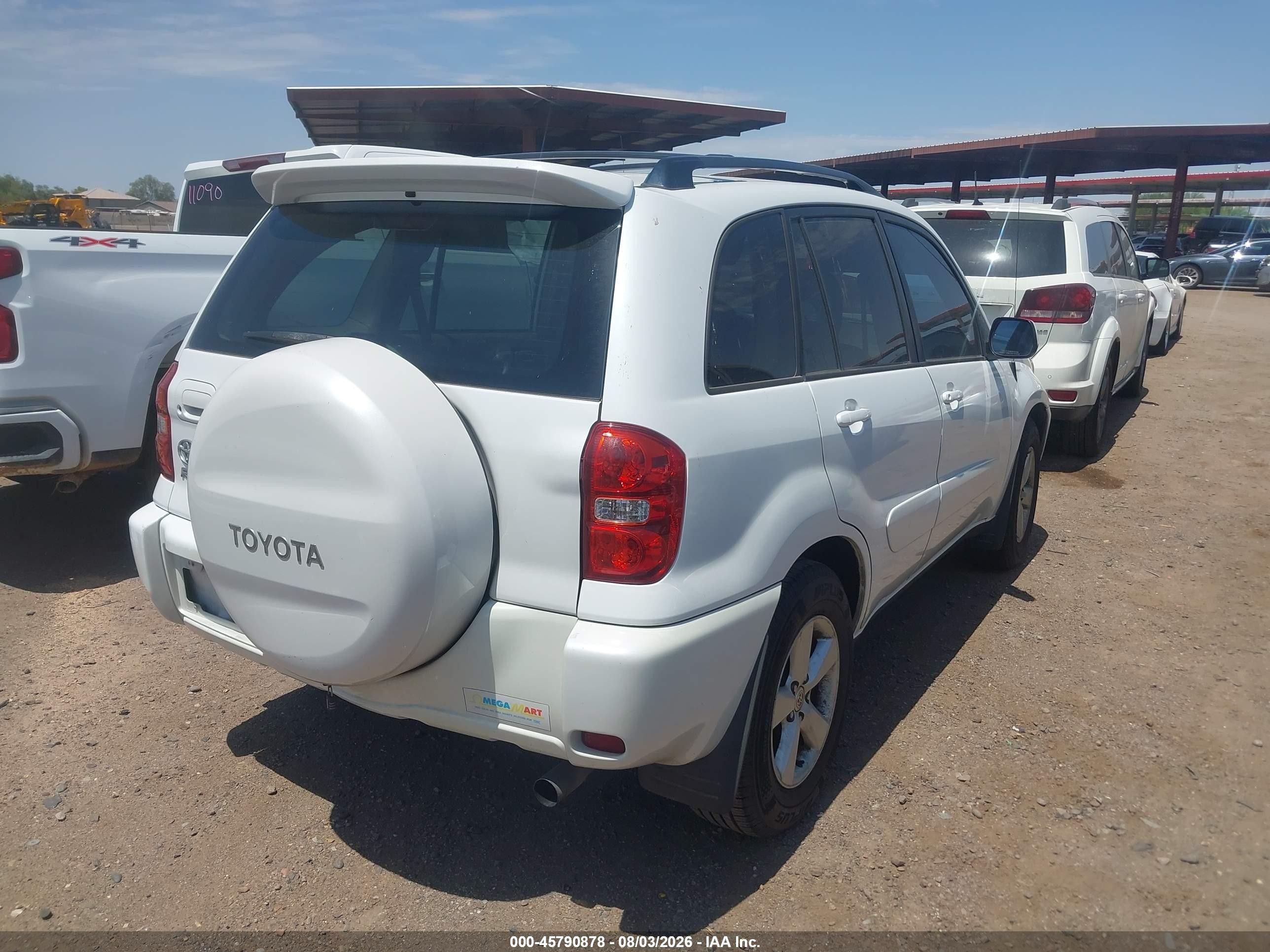 2004 Toyota Rav4 White vin: JTEGD20V040021264