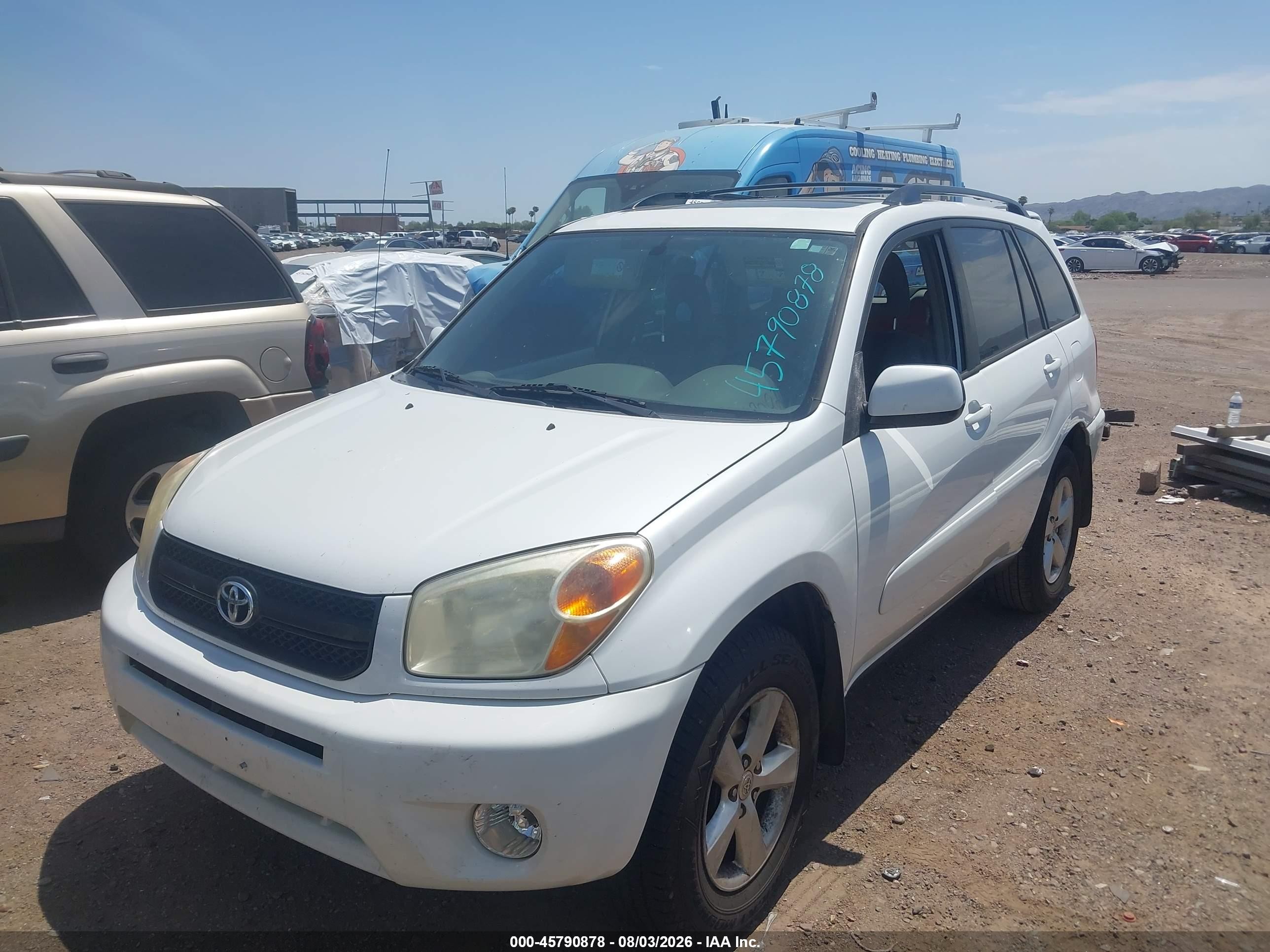 2004 Toyota Rav4 White vin: JTEGD20V040021264