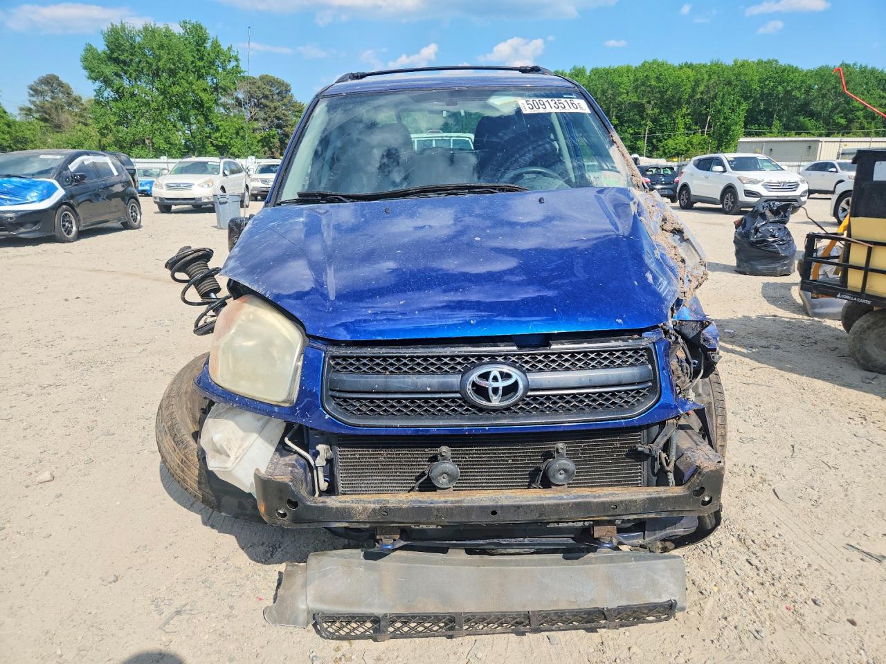 2005 Toyota Rav4 Base Blue vin: JTEGD20V550070624