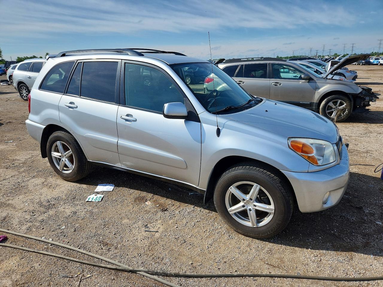 2004 Toyota Rav4 Base Silver vin: JTEGD20VX40018744