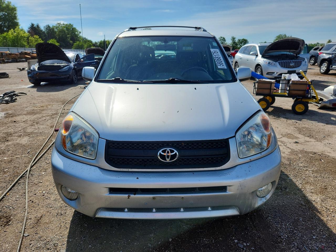 2004 Toyota Rav4 Base Silver vin: JTEGD20VX40018744