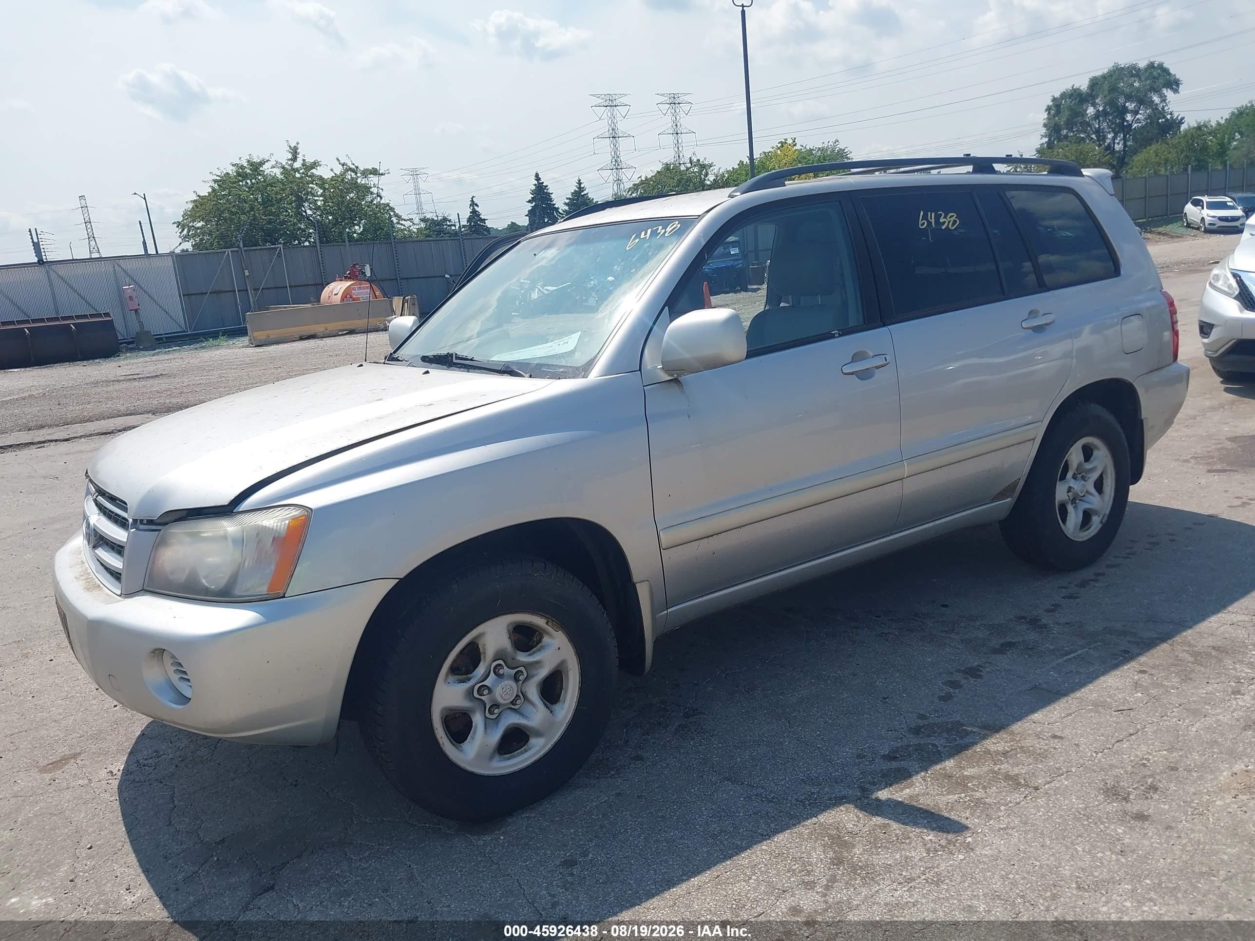 2002 Toyota Highlander   Серебряный vin: JTEGD21A020043242