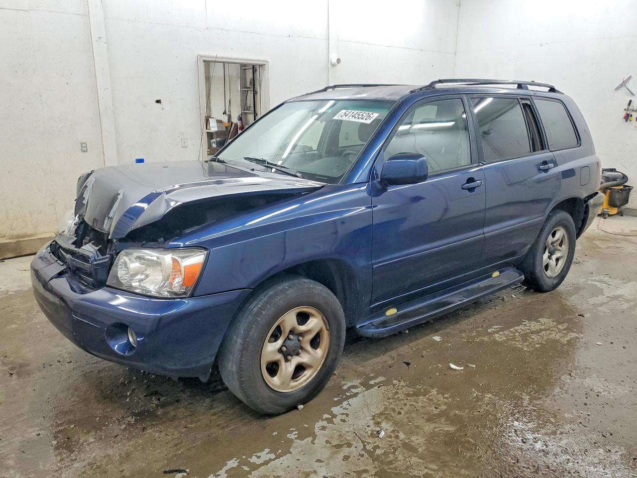 2006 Toyota Highlander Base Blue vin: JTEGD21A060147574