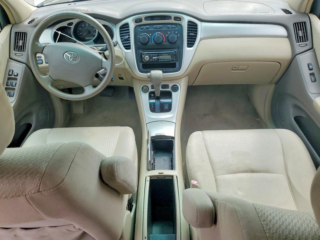 2007 Toyota Highlander Base Beige vin: JTEGD21A070155837