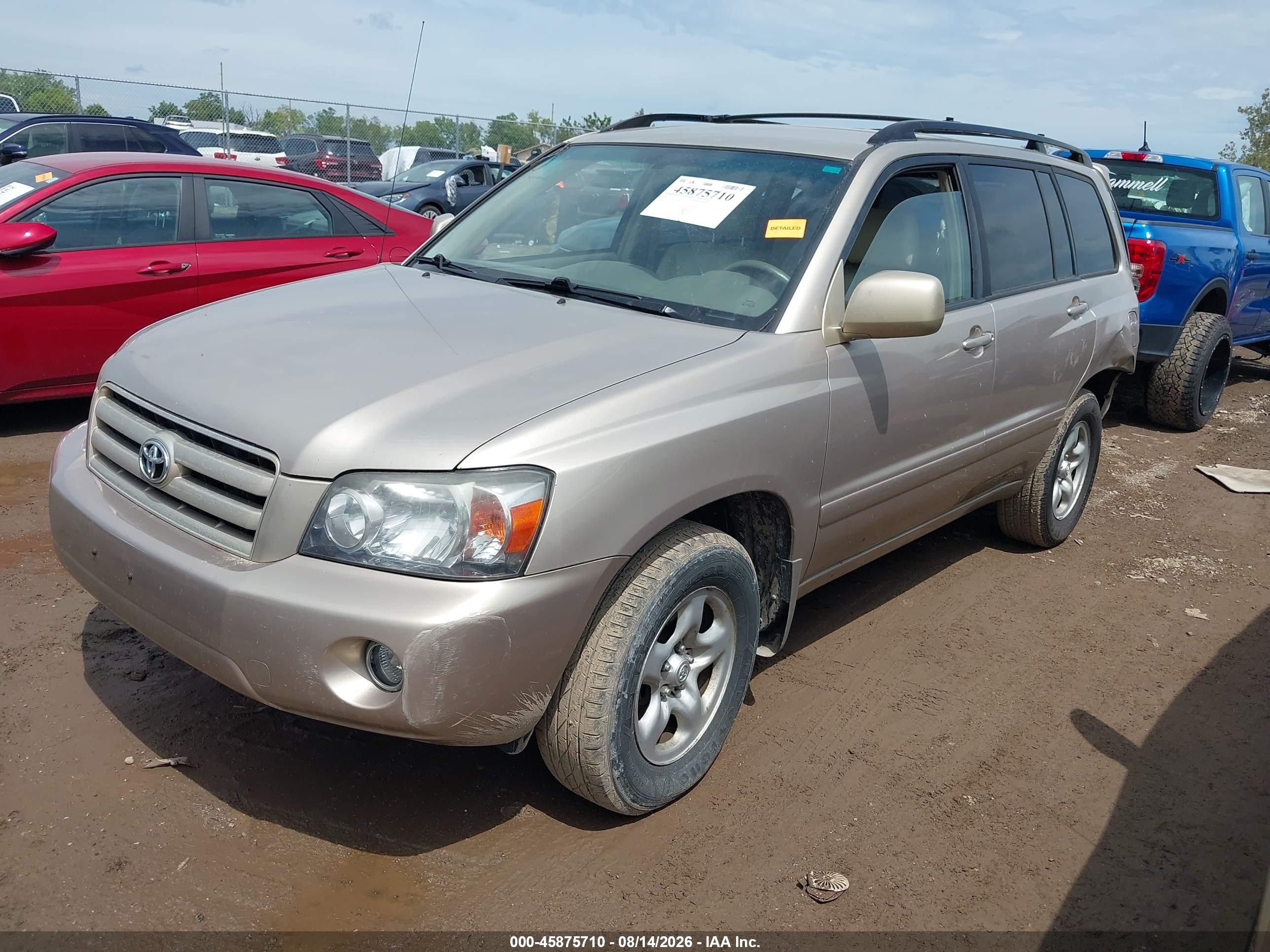 2007 Toyota Highlander   Beige vin: JTEGD21A070169091