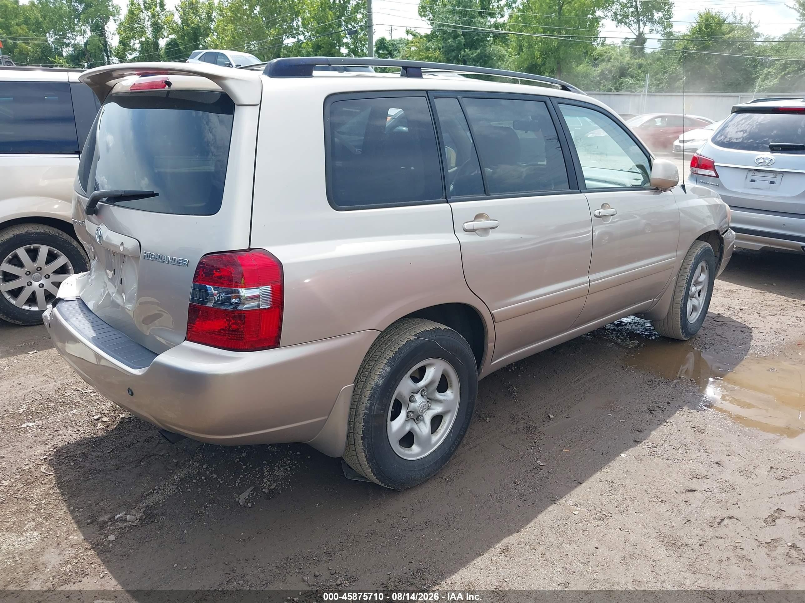 2007 Toyota Highlander   Beige vin: JTEGD21A070169091