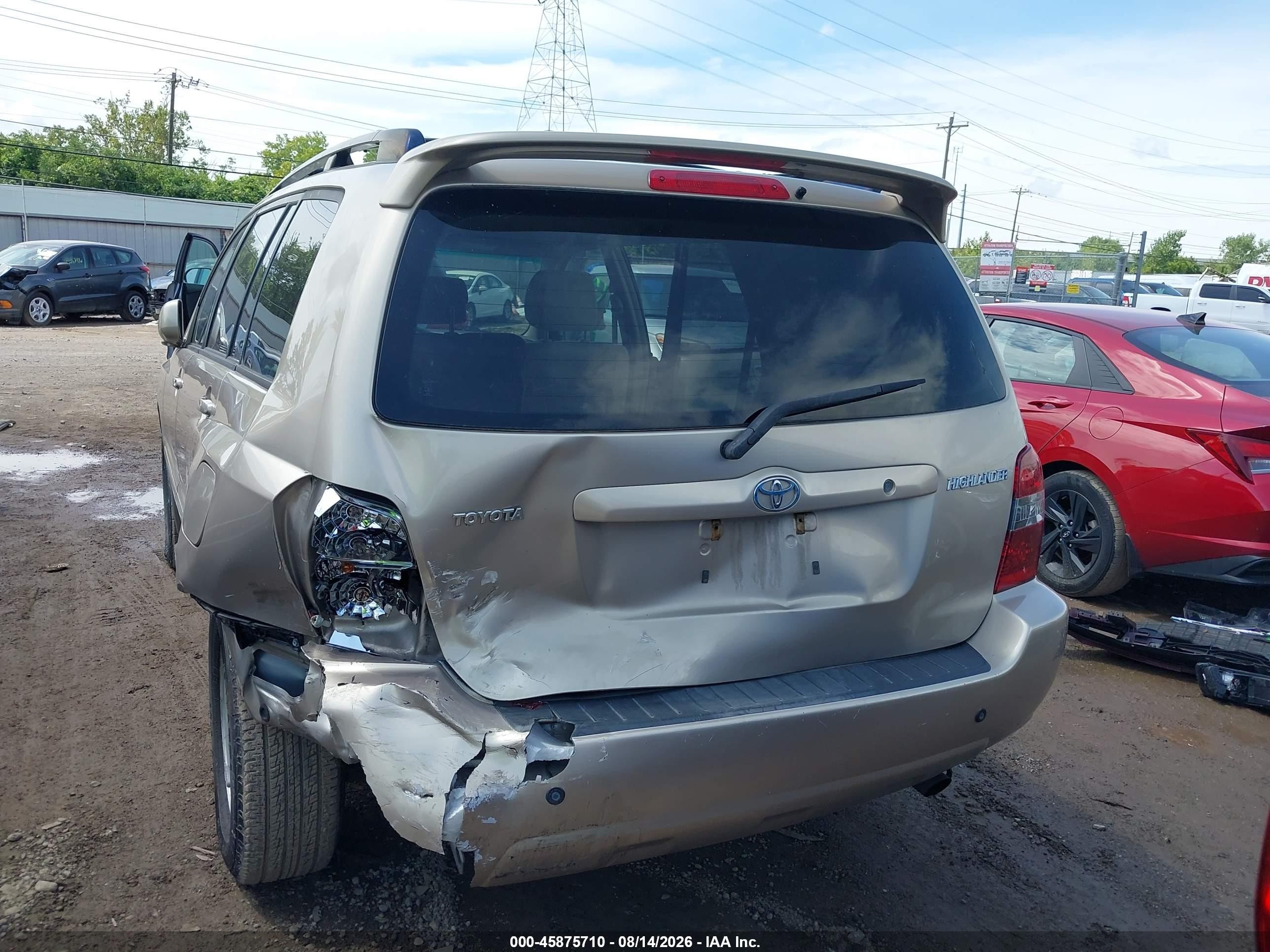 2007 Toyota Highlander   Beige vin: JTEGD21A070169091