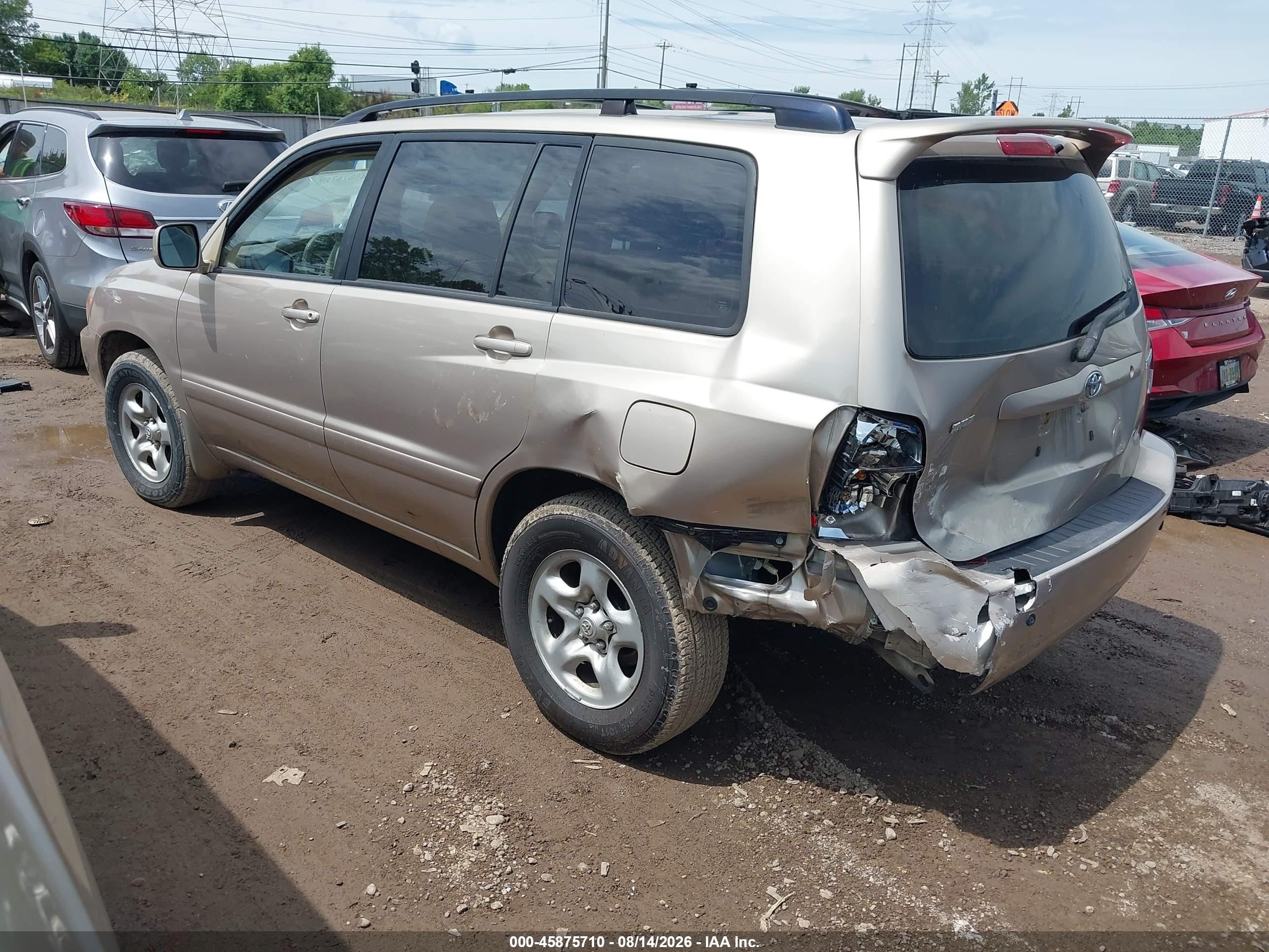 2007 Toyota Highlander   Beige vin: JTEGD21A070169091