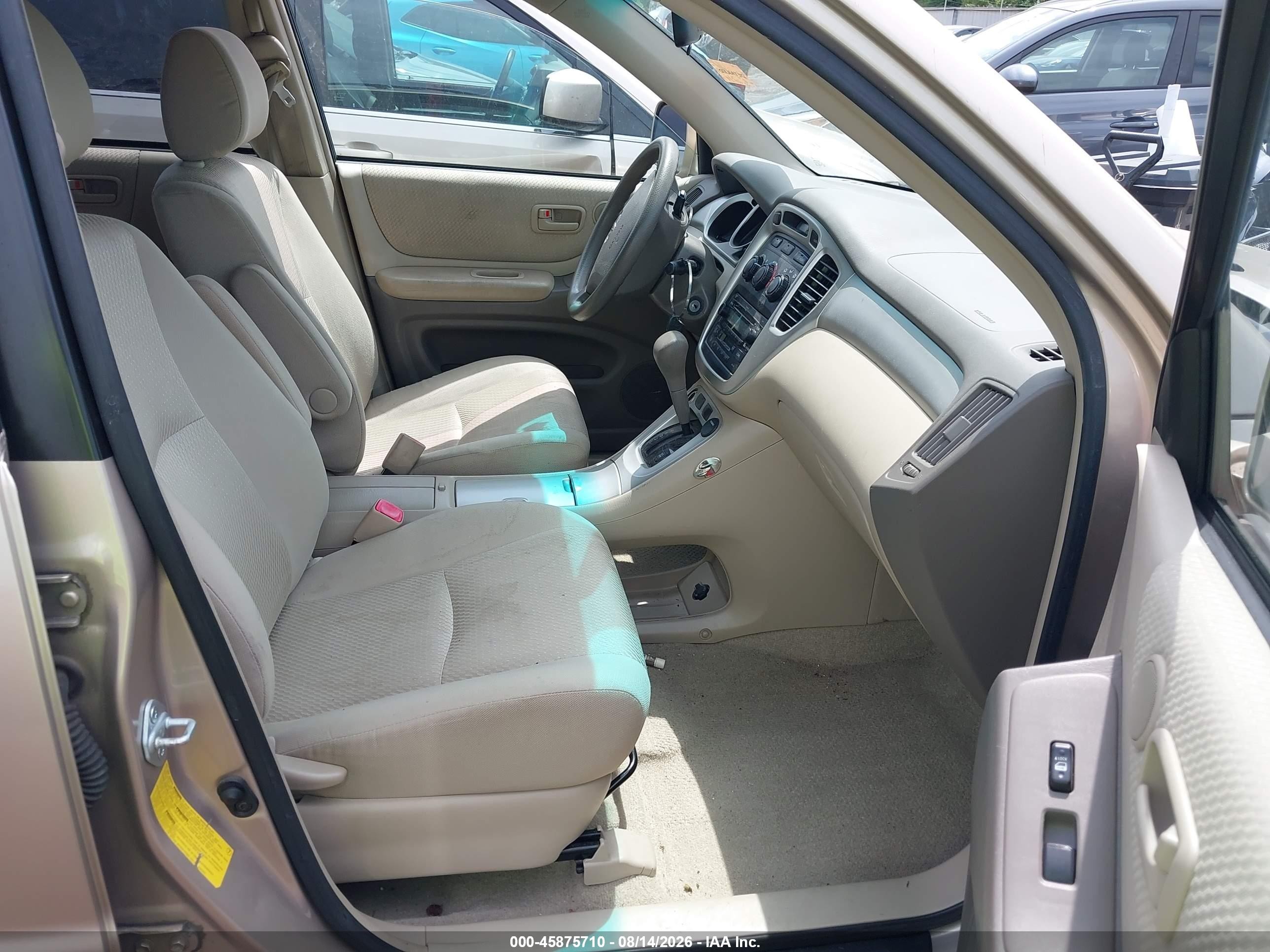 2007 Toyota Highlander   Beige vin: JTEGD21A070169091