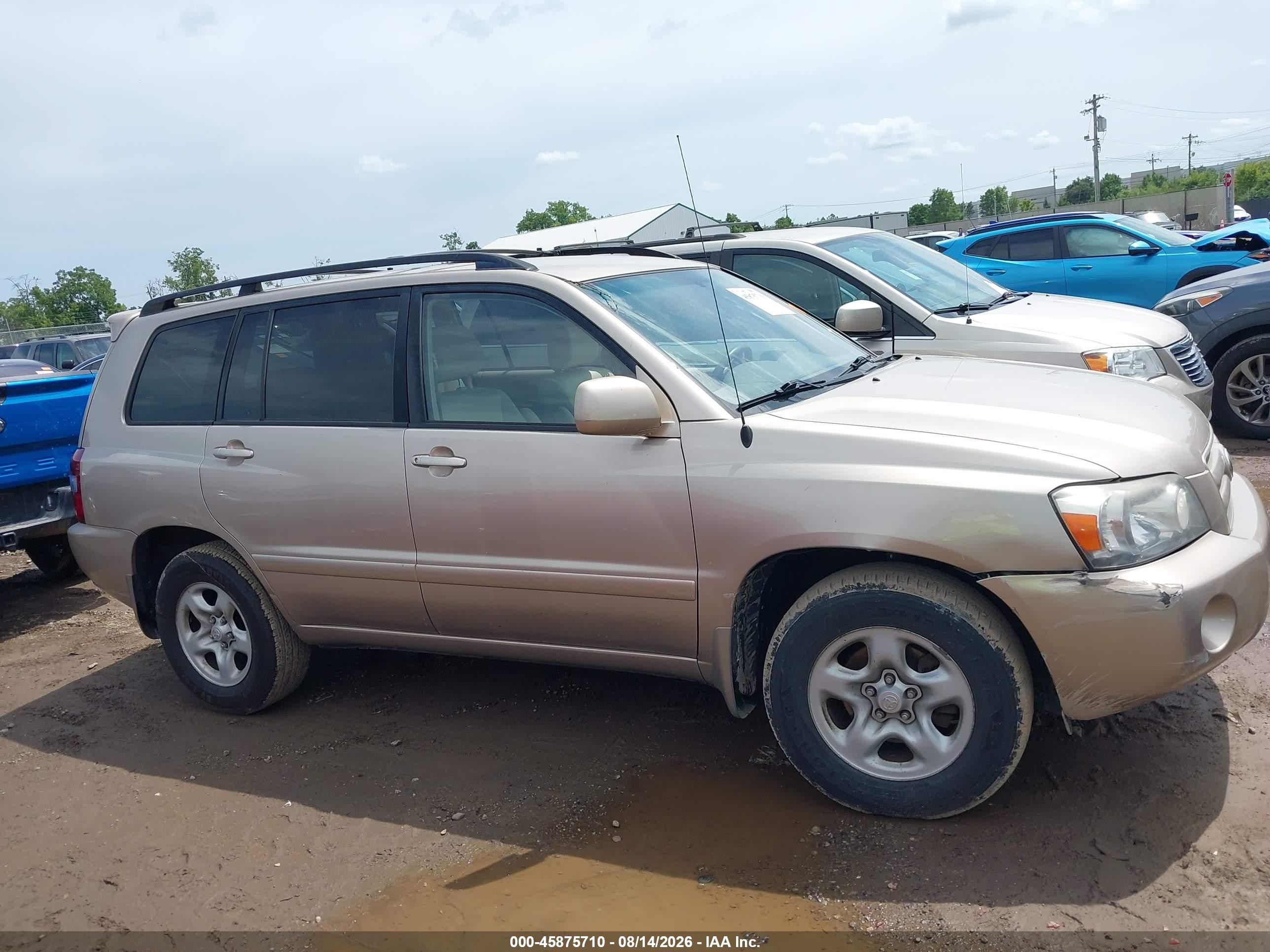 2007 Toyota Highlander   Beige vin: JTEGD21A070169091