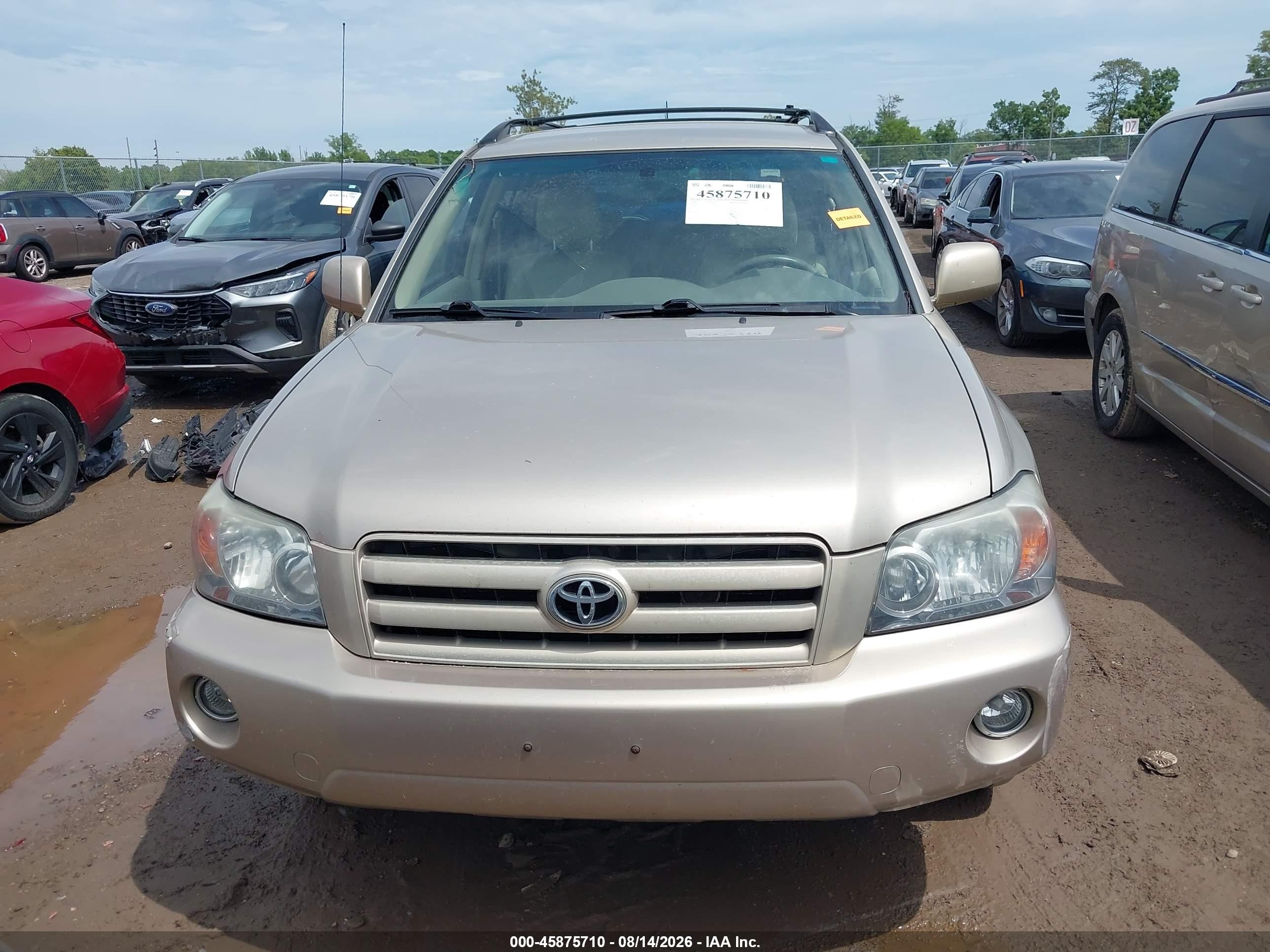 2007 Toyota Highlander   Beige vin: JTEGD21A070169091