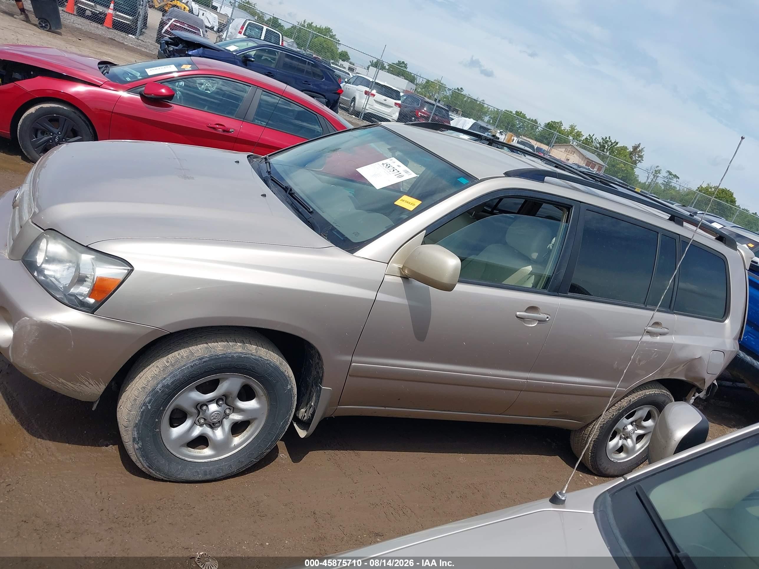 2007 Toyota Highlander   Beige vin: JTEGD21A070169091