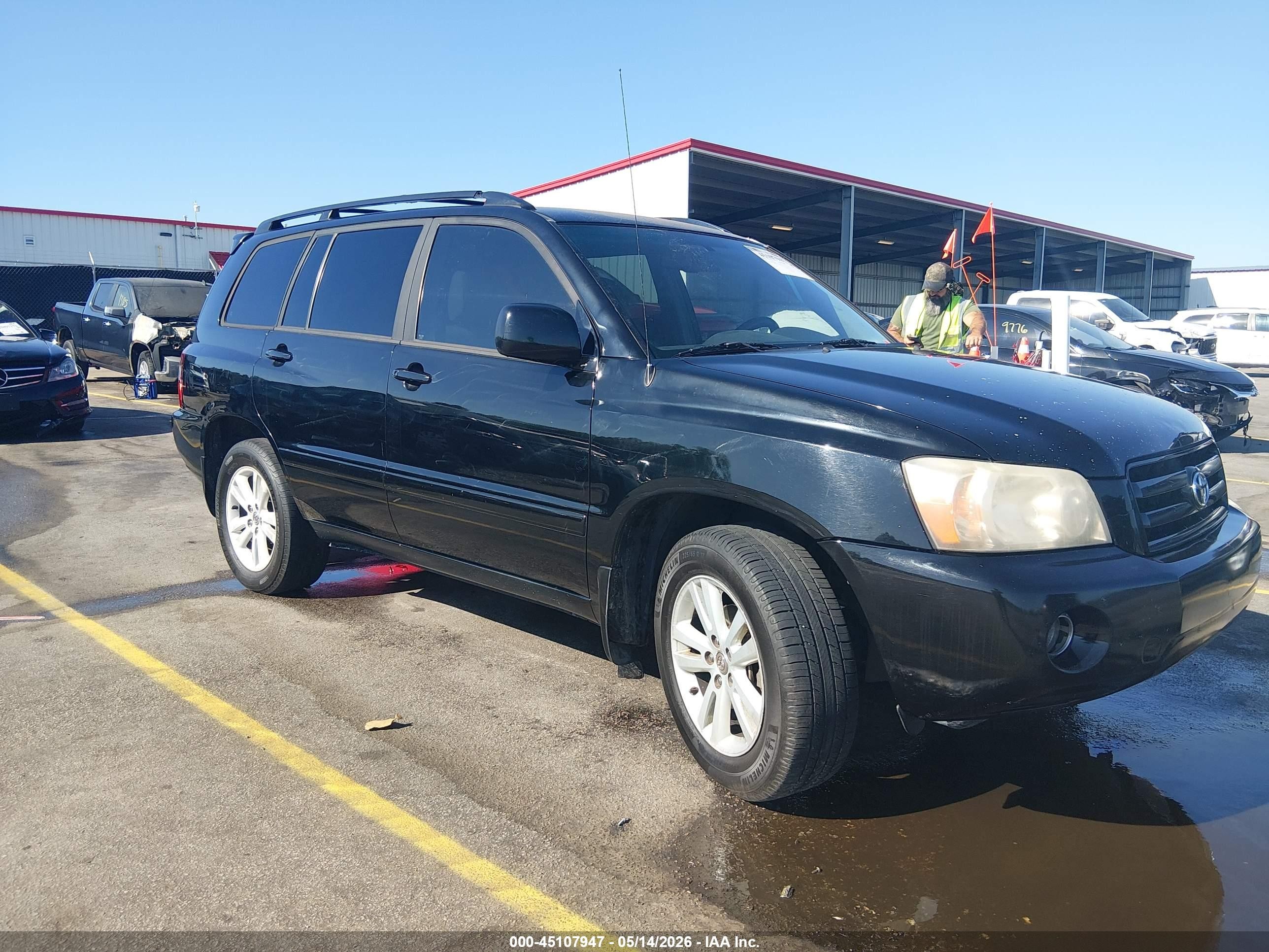 2007 Toyota Highlander   Black vin: JTEGD21A070169852