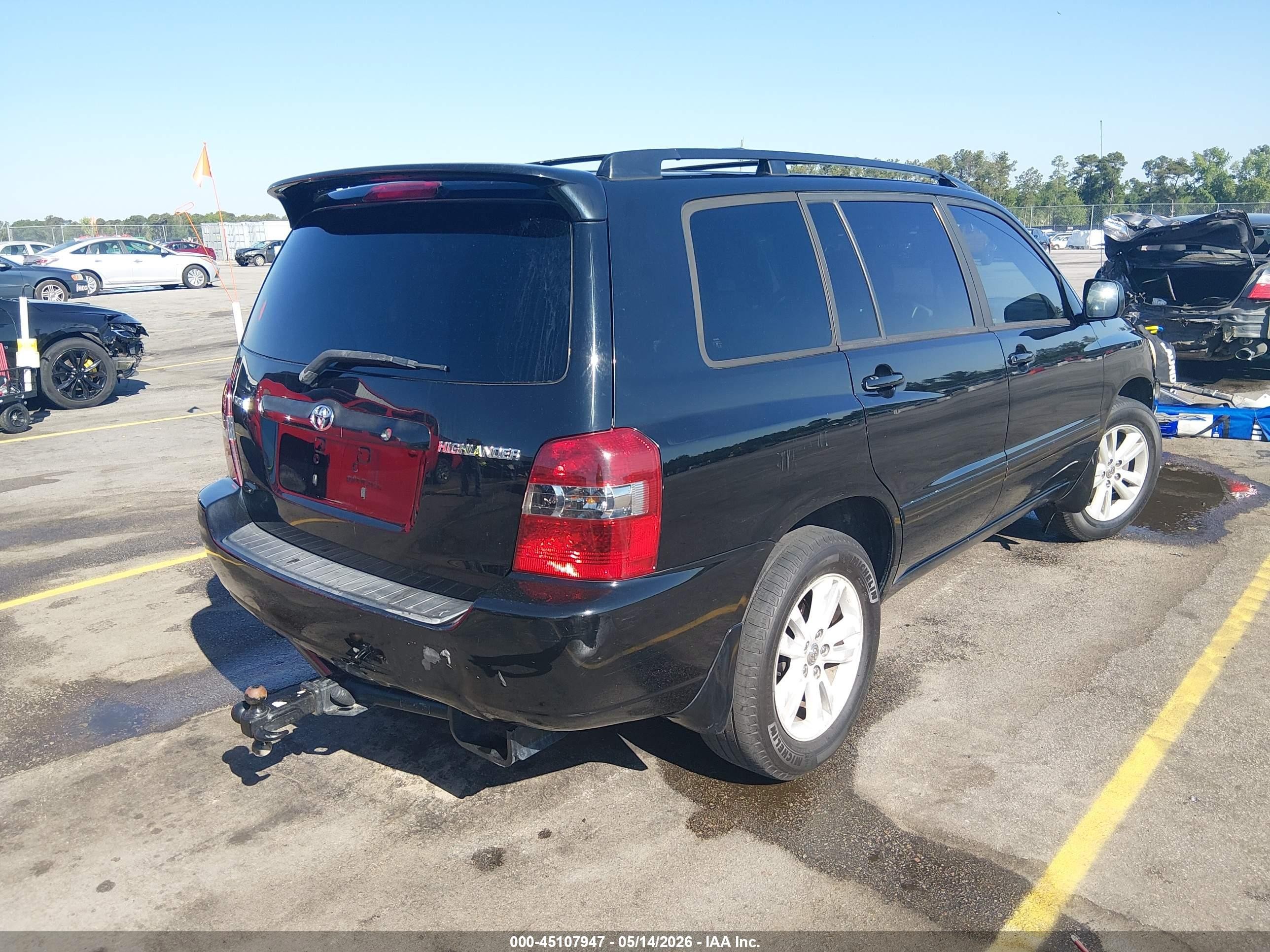 2007 Toyota Highlander   Black vin: JTEGD21A070169852