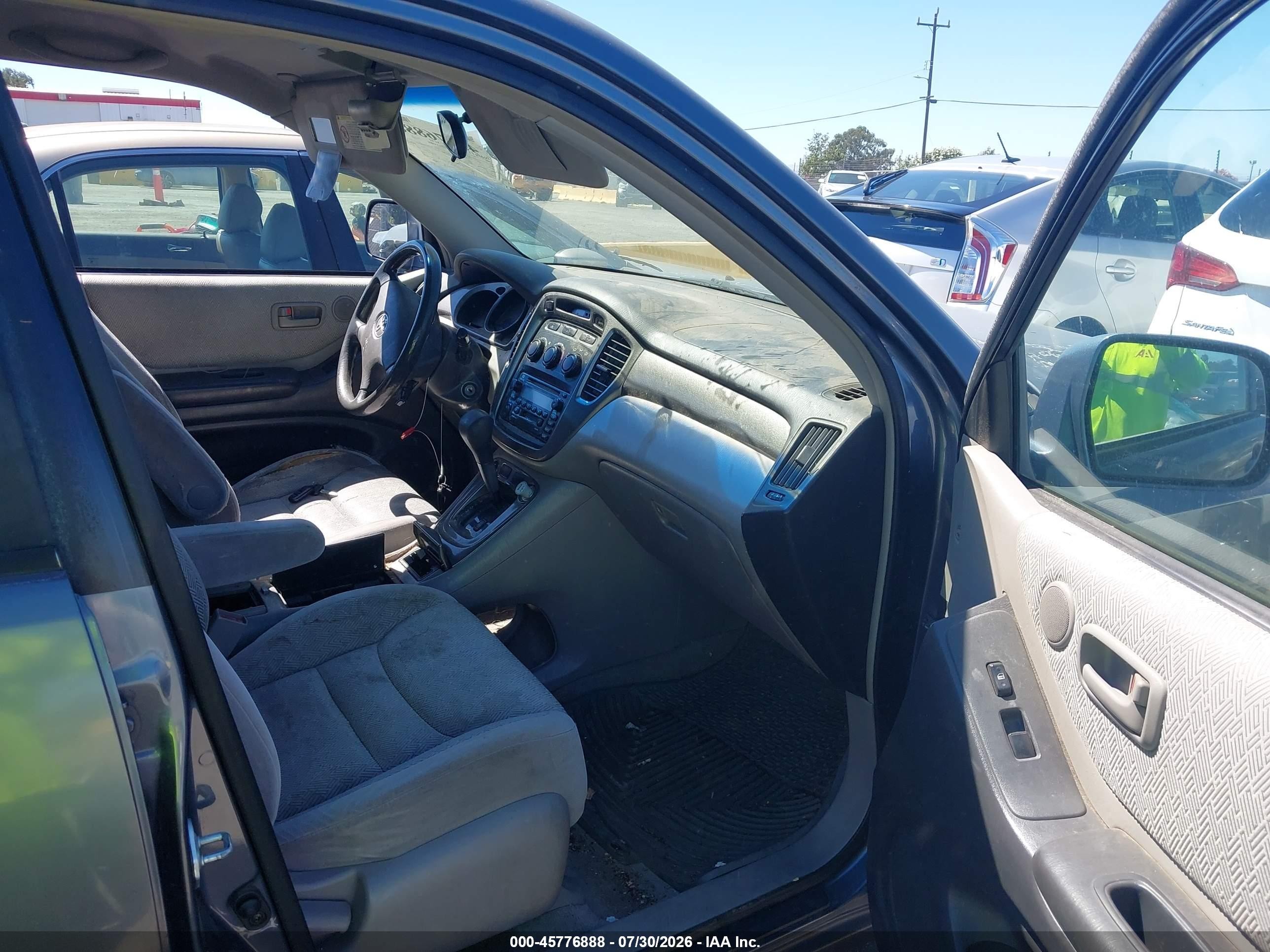 2002 Toyota Highlander   Gray vin: JTEGD21A120027129