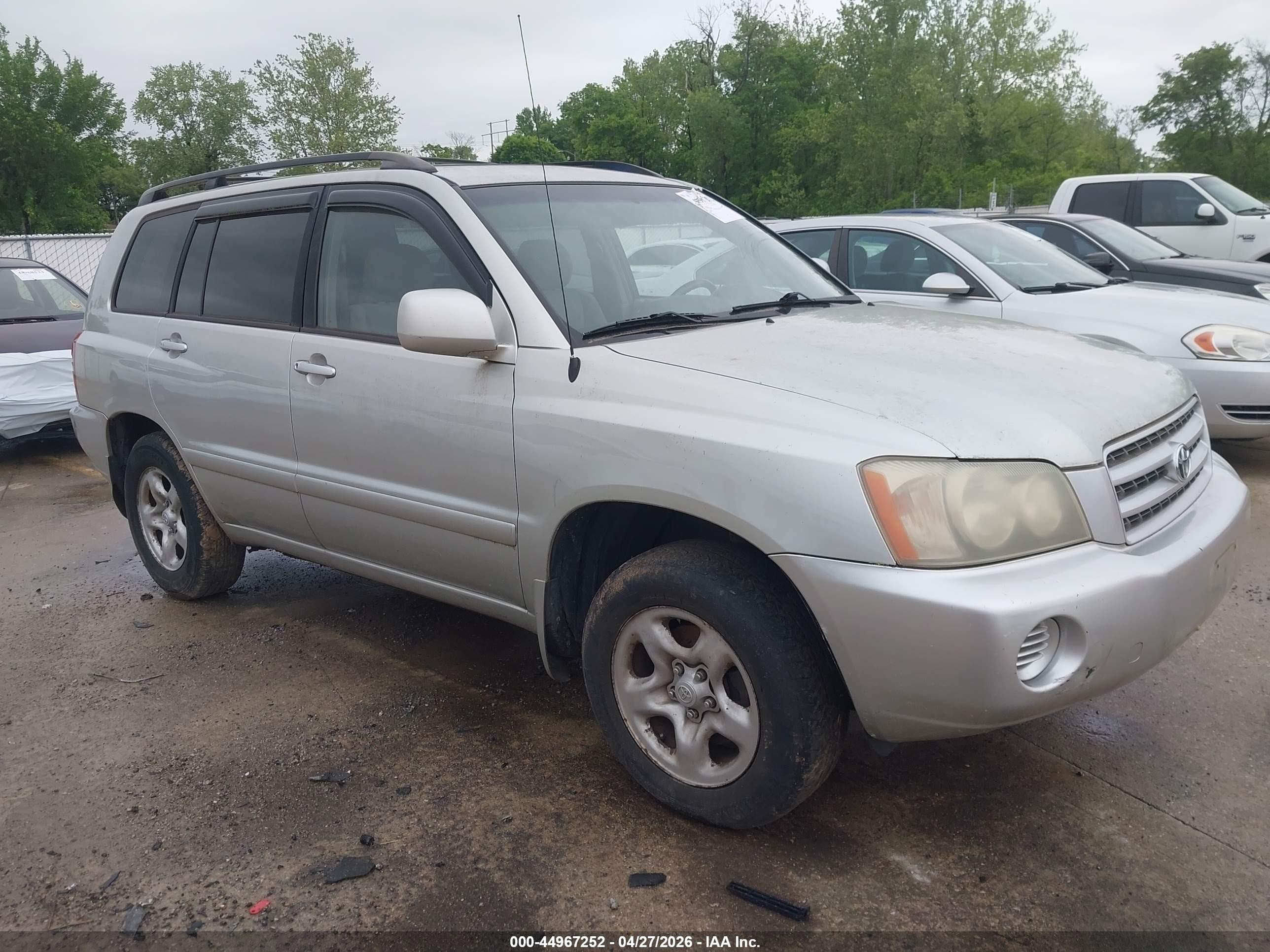 2003 Toyota Highlander   Silver vin: JTEGD21A130058740