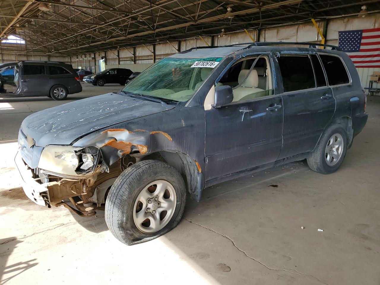 2005 Toyota Highlander Base Blue vin: JTEGD21A150121645