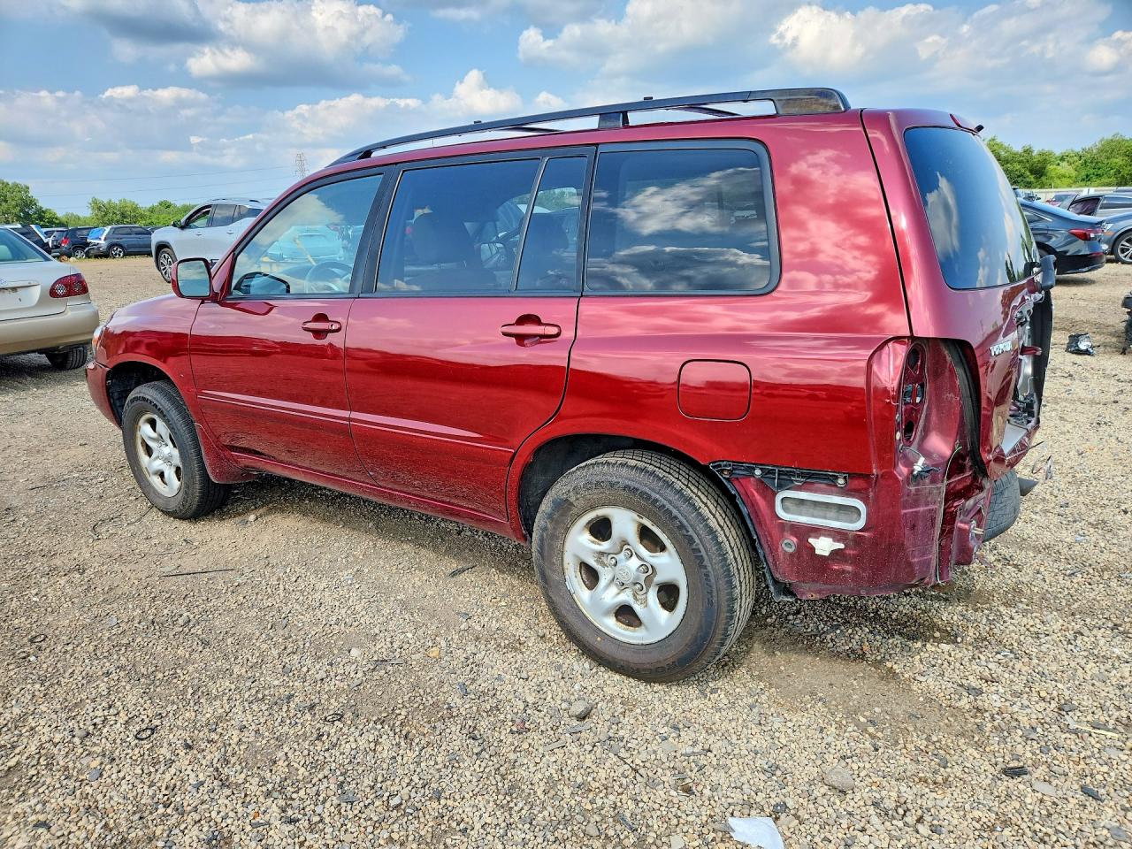 2006 Toyota Highlander Base Red vin: JTEGD21A160153254