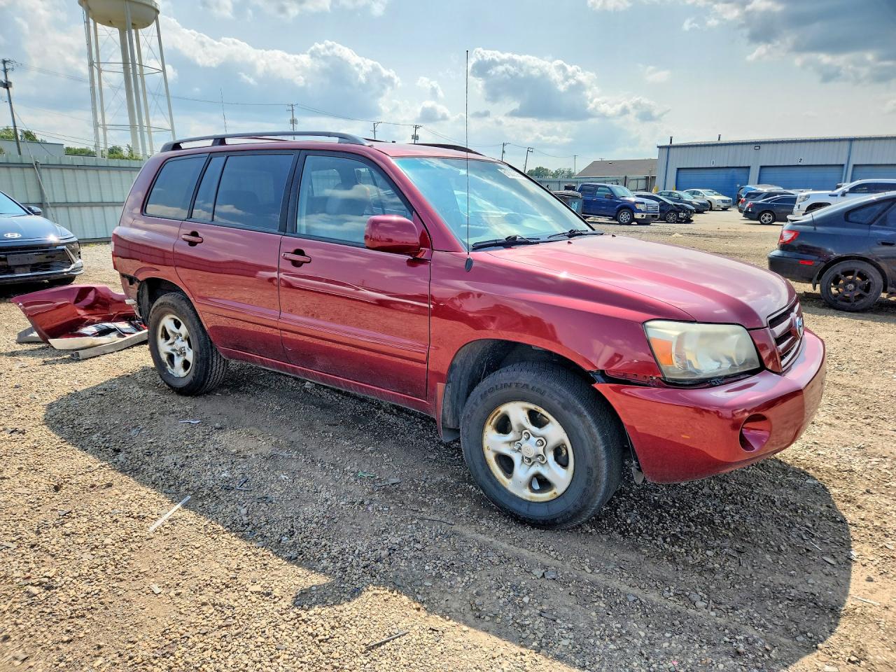 2006 Toyota Highlander Base Red vin: JTEGD21A160153254