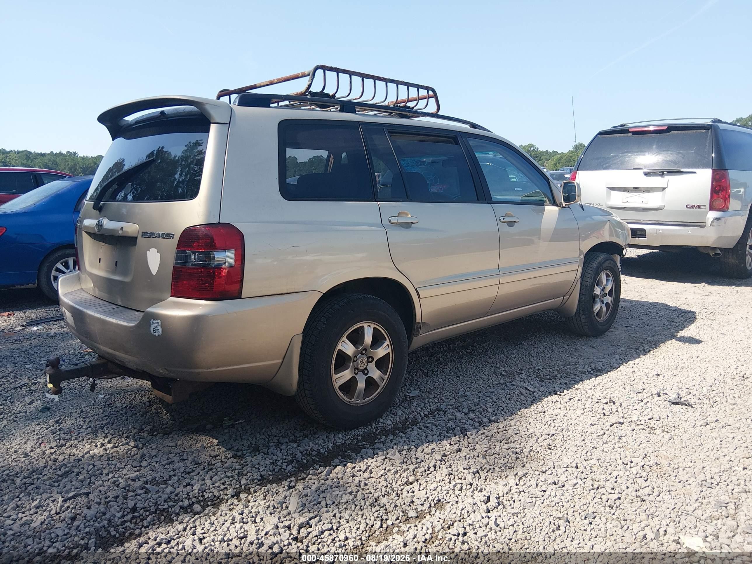 2007 Toyota Highlander   Tan vin: JTEGD21A170159282