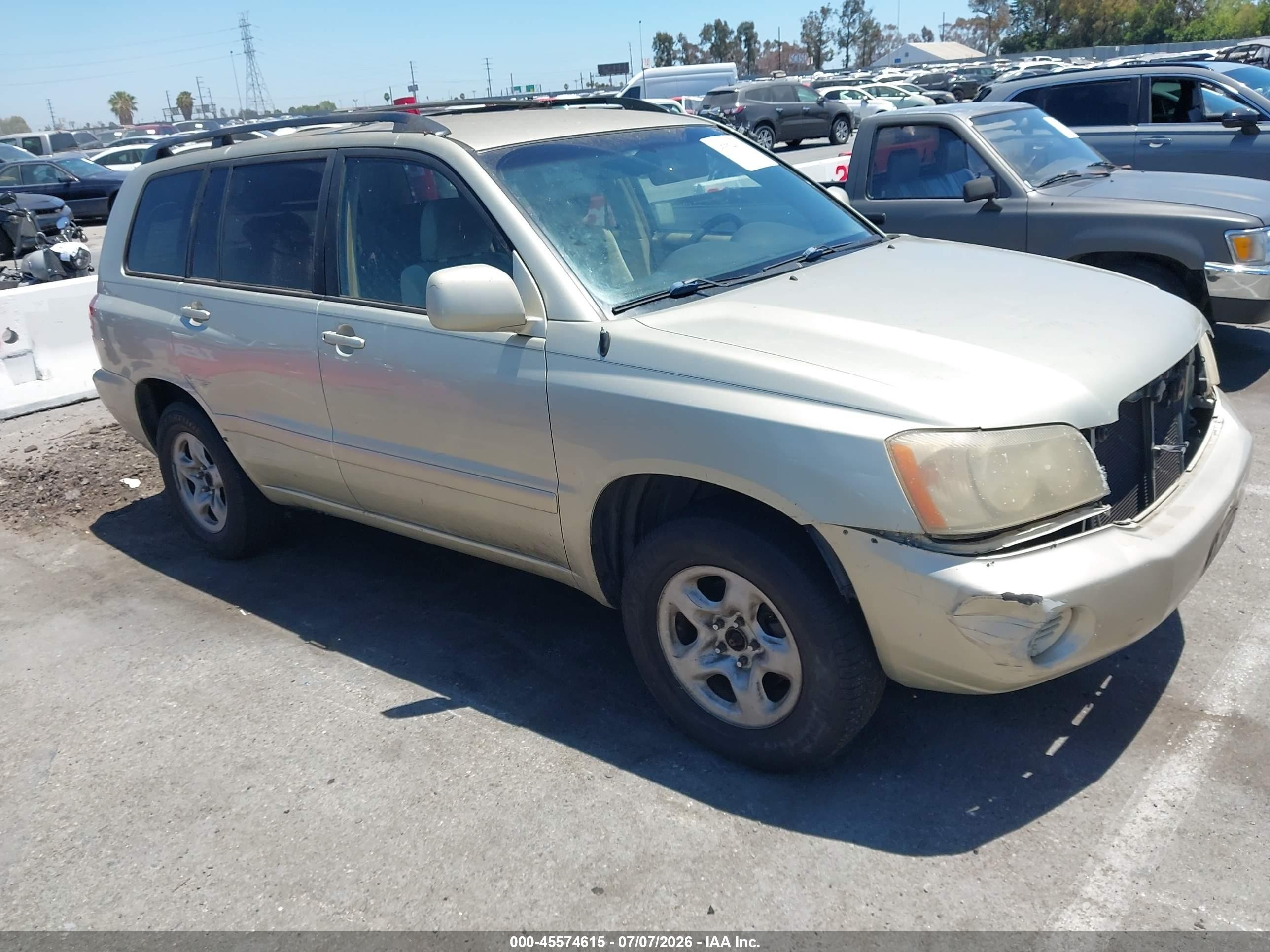 2003 Toyota Highlander   Champagne vin: JTEGD21A230054986