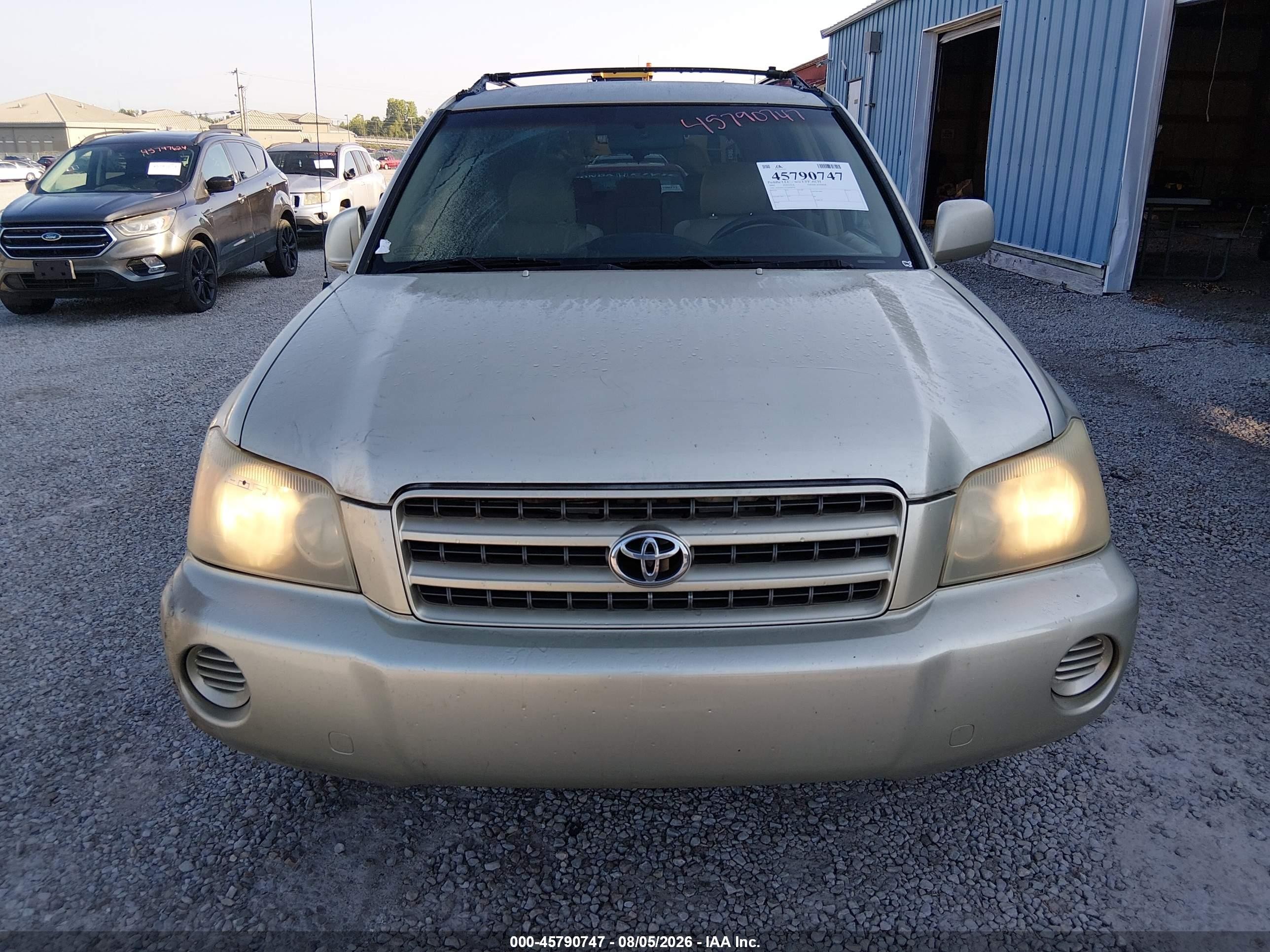2003 Toyota Highlander Cream vin: JTEGD21A230058794