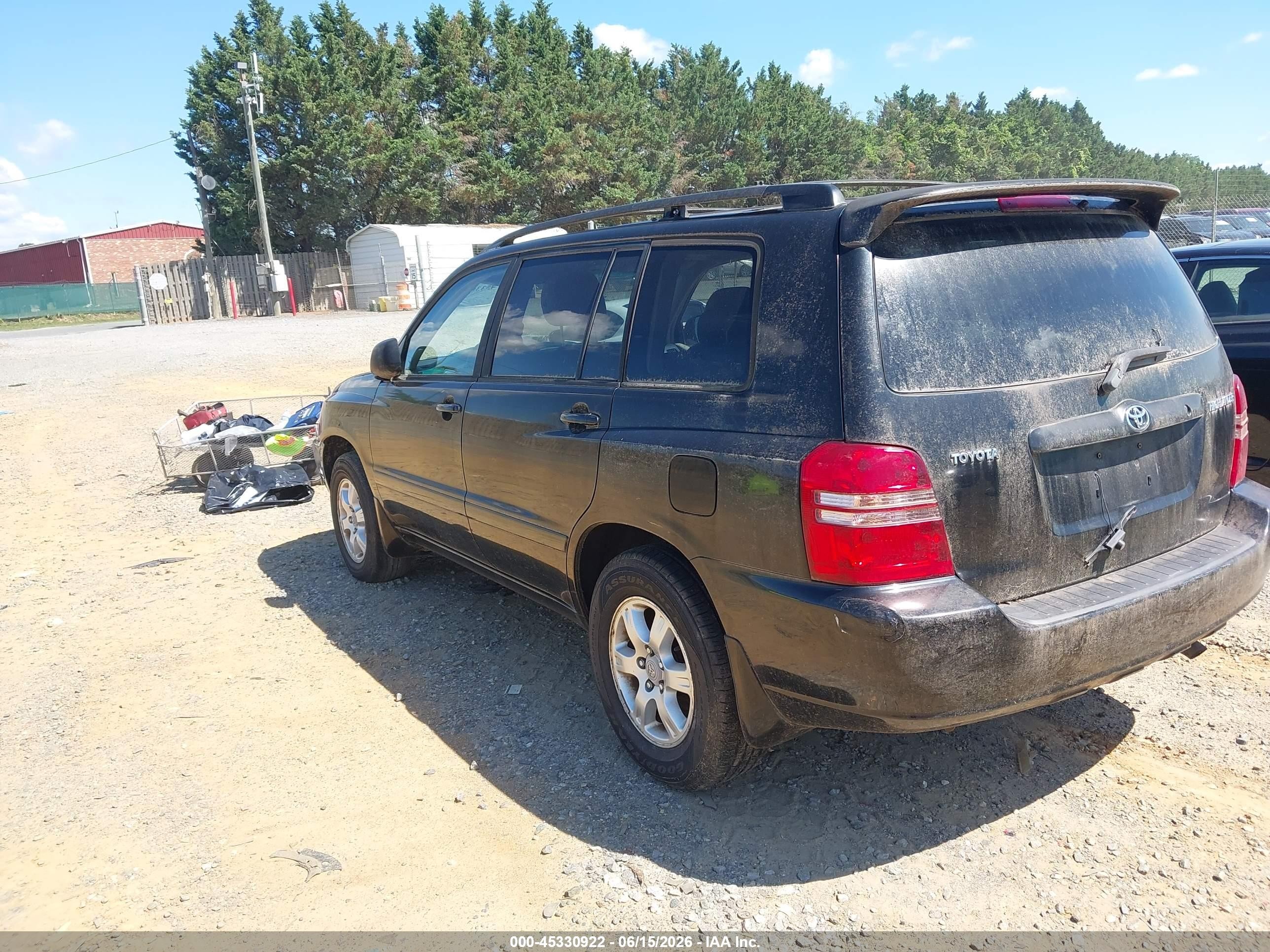2003 Toyota Highlander   Black vin: JTEGD21A230072565