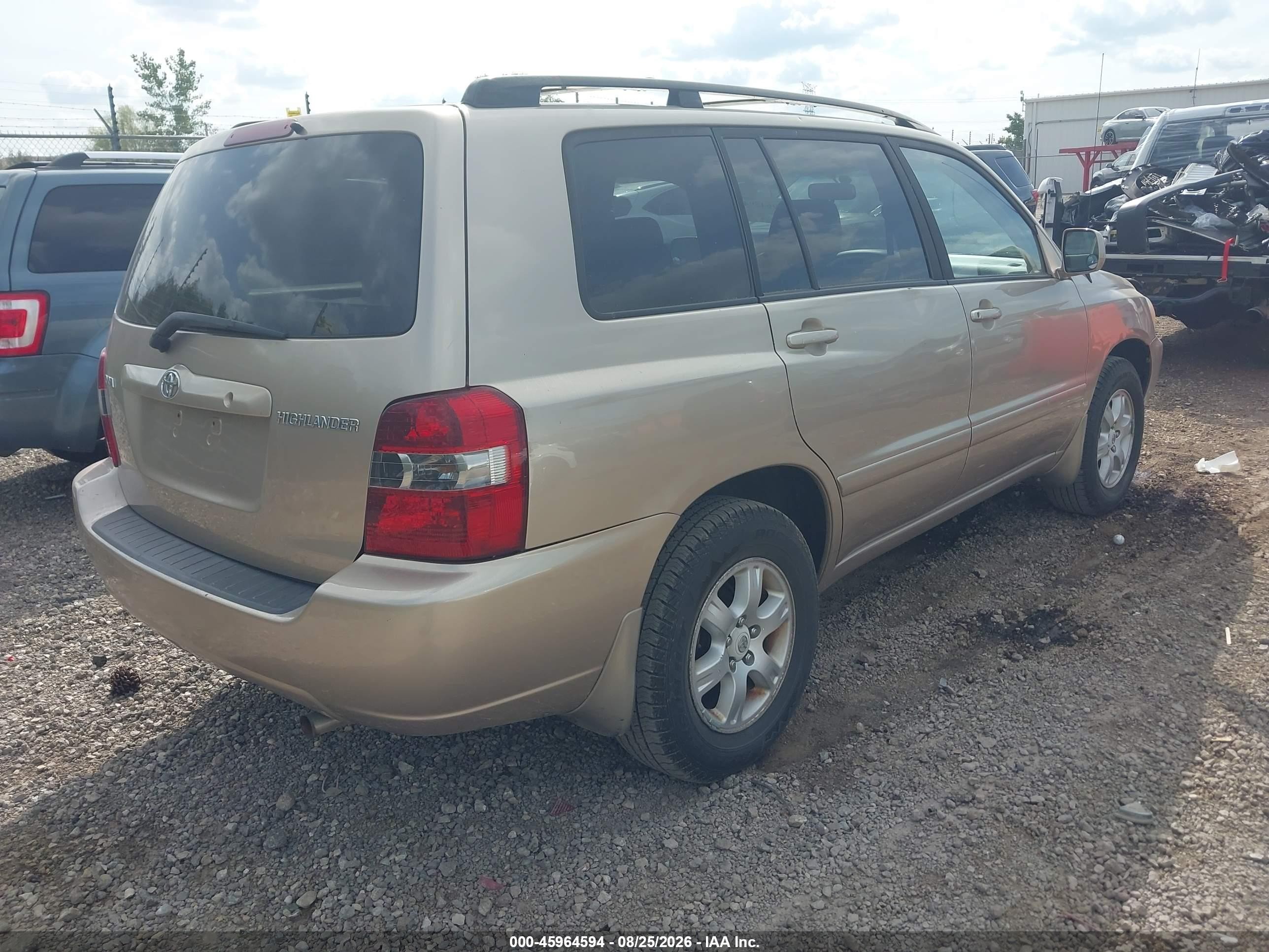 2006 Toyota Highlander   Gold vin: JTEGD21A260132350