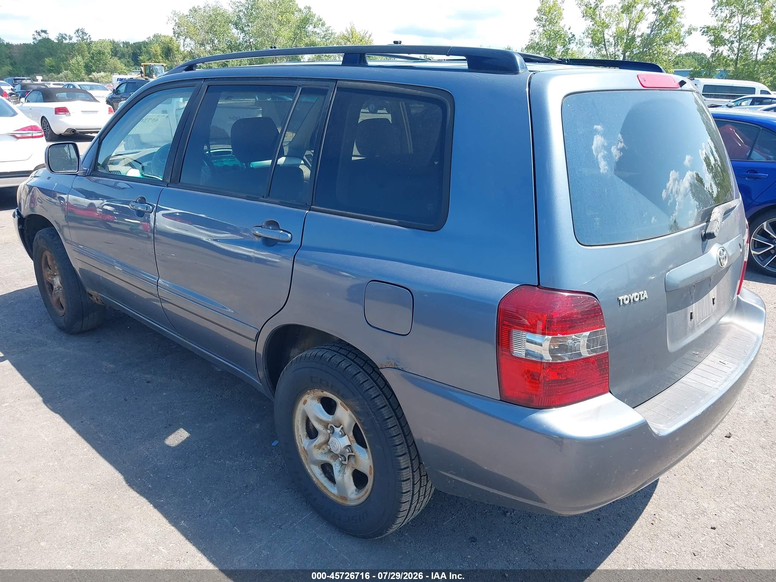 2006 Toyota Highlander   Blue vin: JTEGD21A260142697