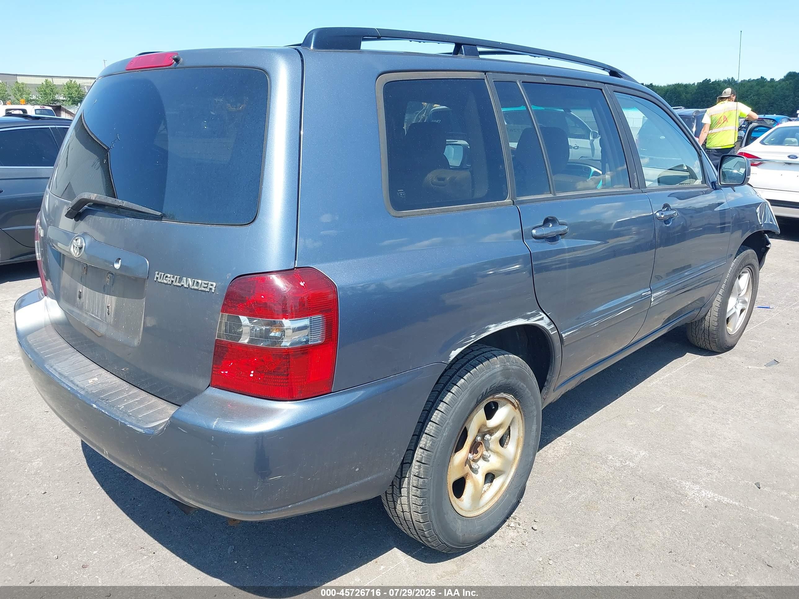 2006 Toyota Highlander   Blue vin: JTEGD21A260142697