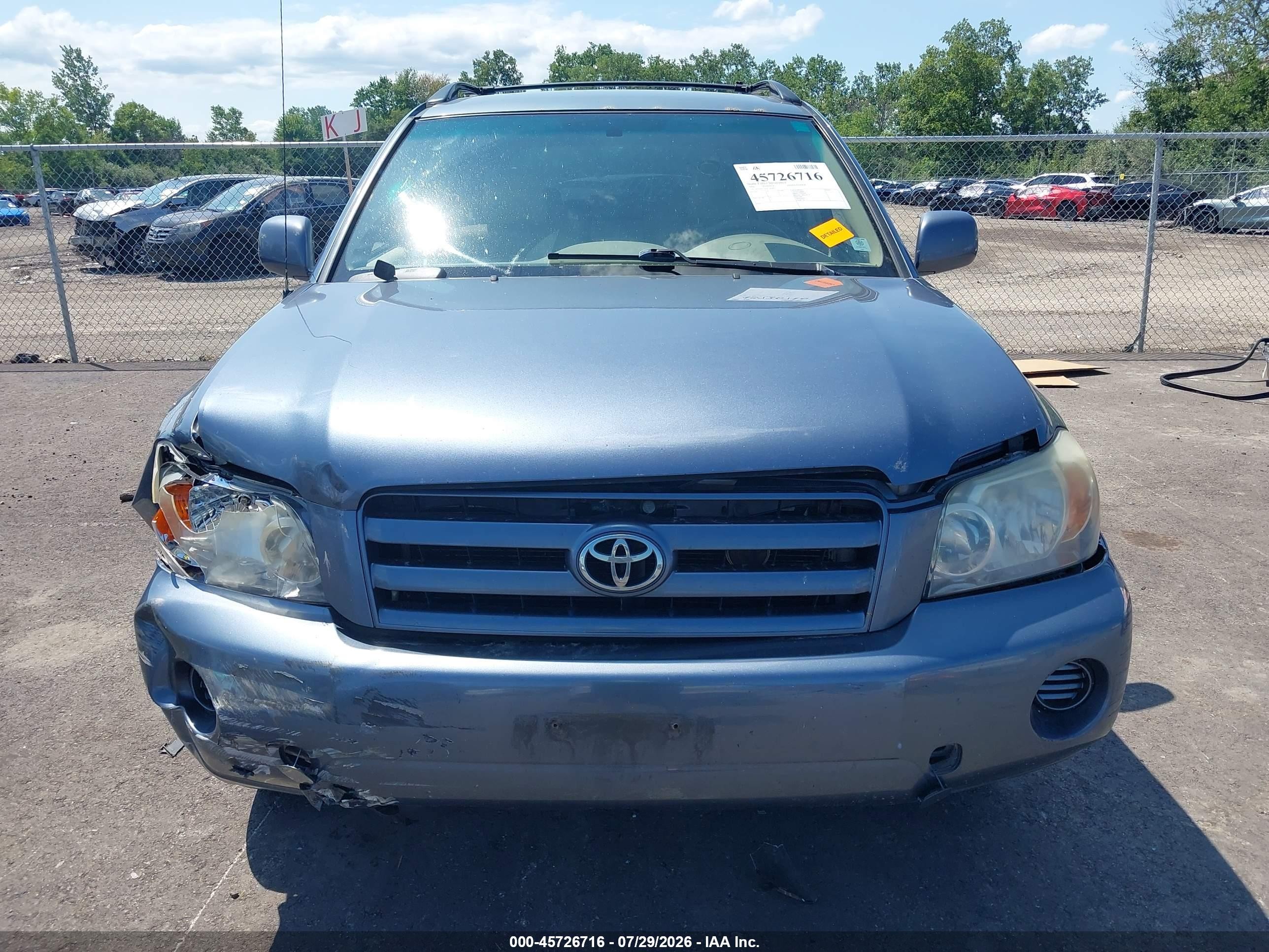 2006 Toyota Highlander   Blue vin: JTEGD21A260142697