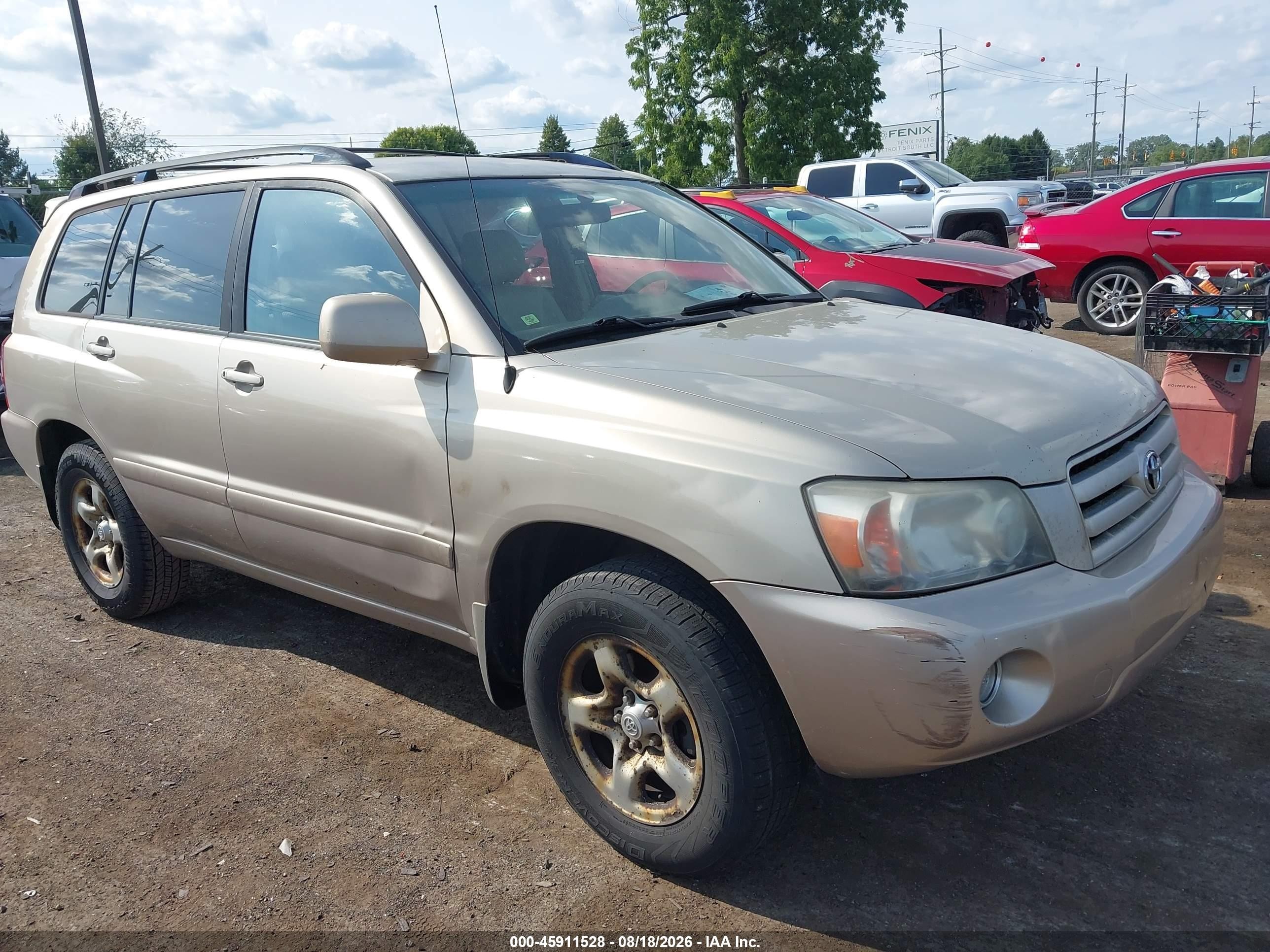 2007 Toyota Highlander   Gold vin: JTEGD21A270166189