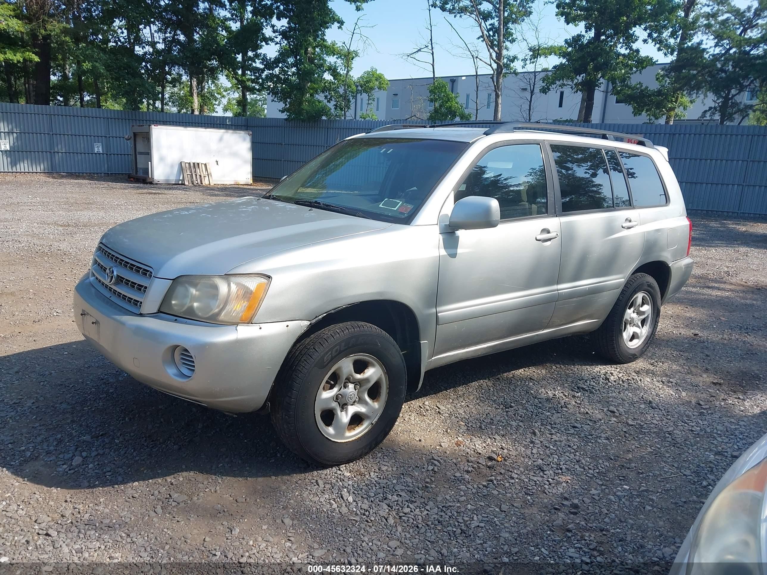 2001 Toyota Highlander   Silver vin: JTEGD21A310009746