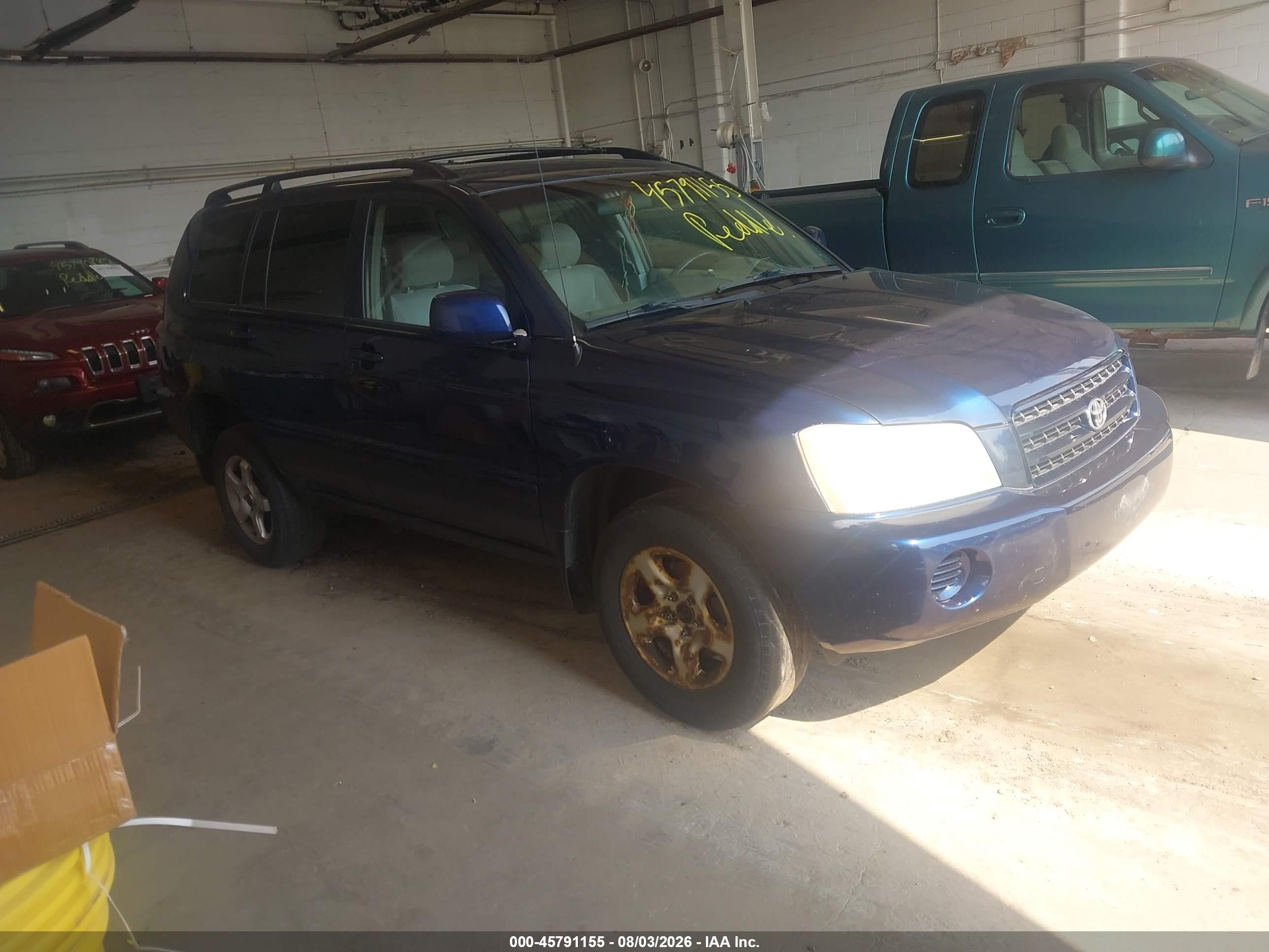 2003 Toyota Highlander   Blue vin: JTEGD21A330048968
