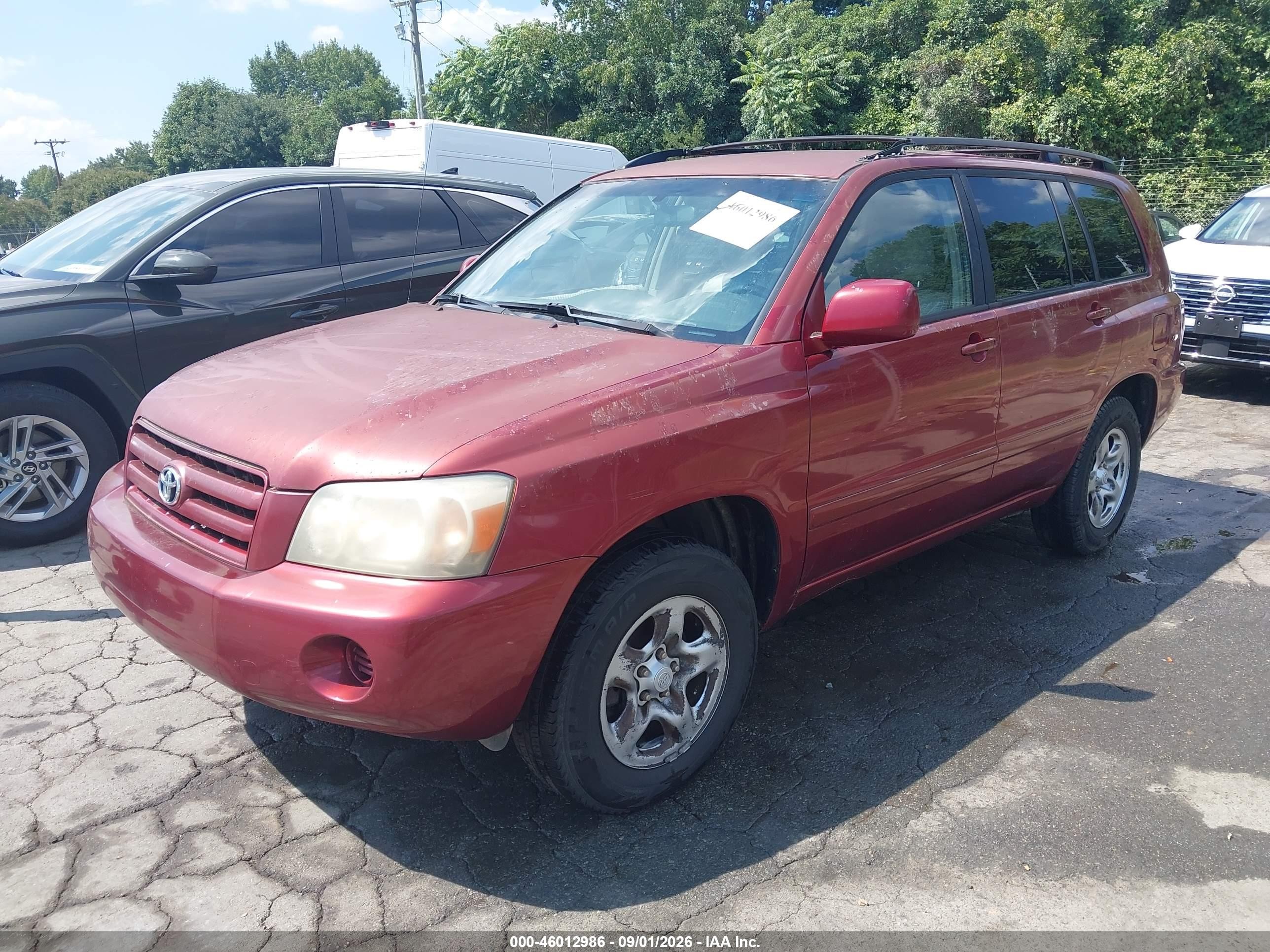 2004 Toyota Highlander   Burgundy vin: JTEGD21A340080191