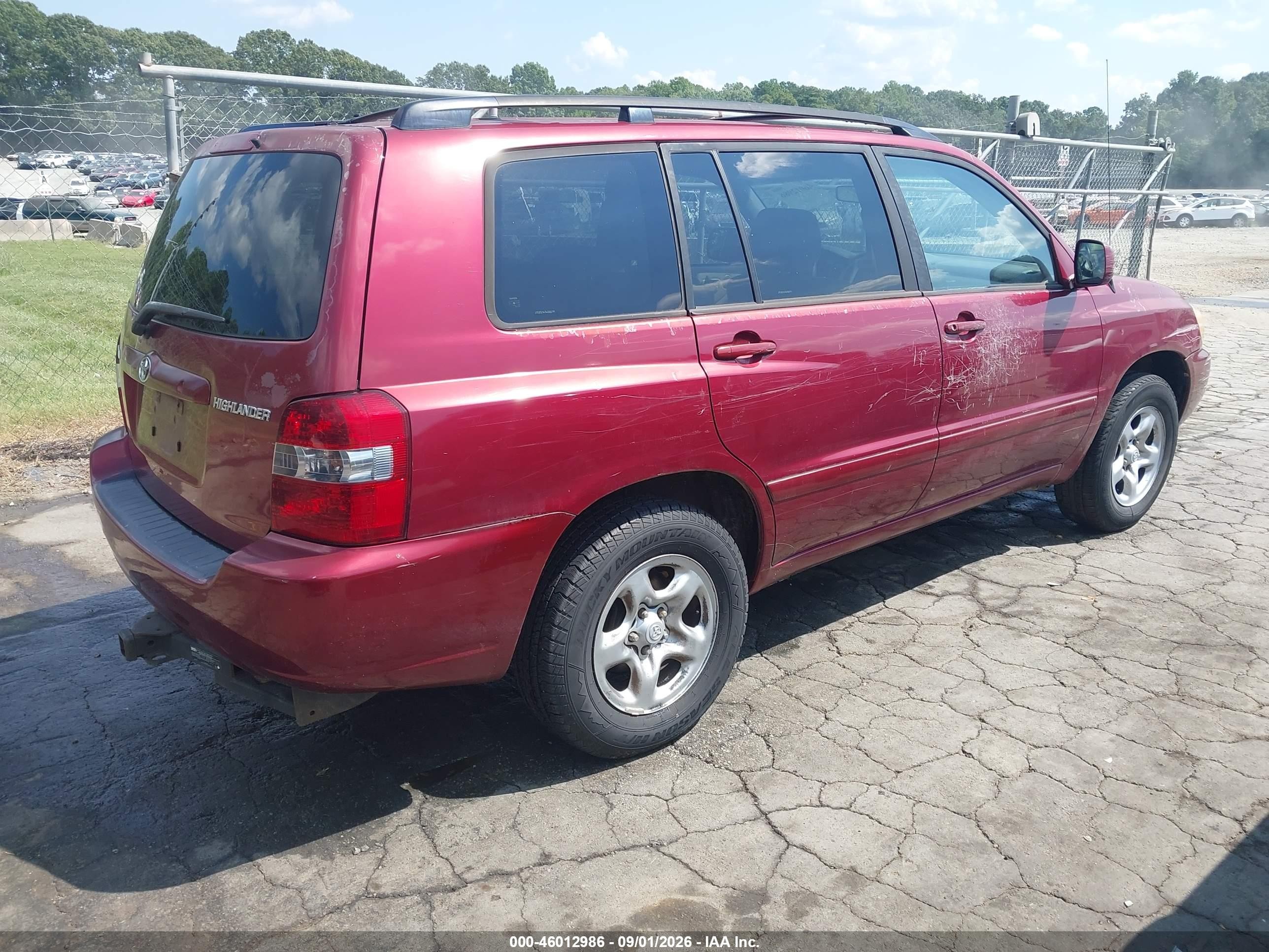 2004 Toyota Highlander   Burgundy vin: JTEGD21A340080191