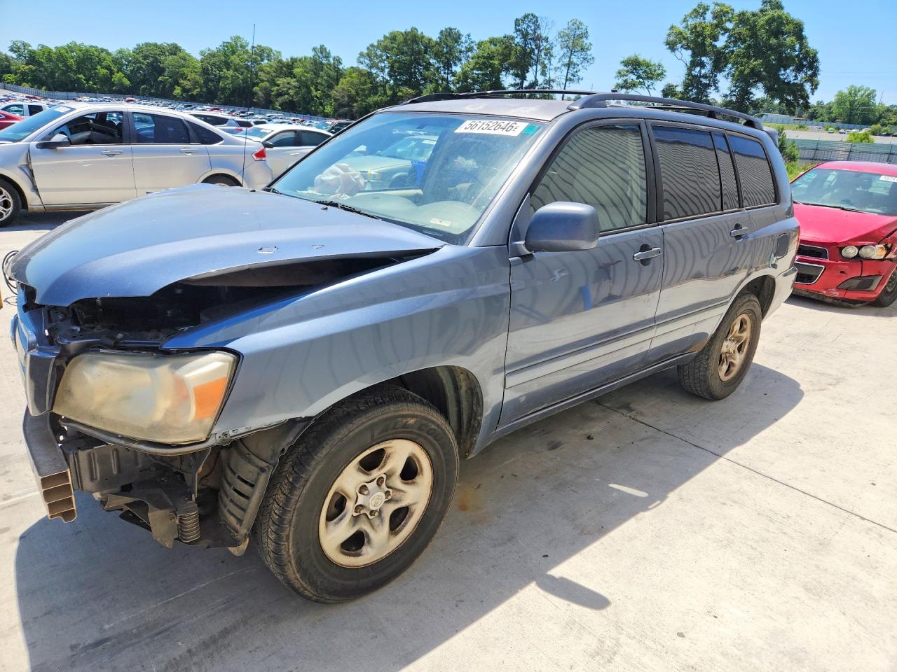 2004 Toyota Highlander Base Blue vin: JTEGD21A340090185