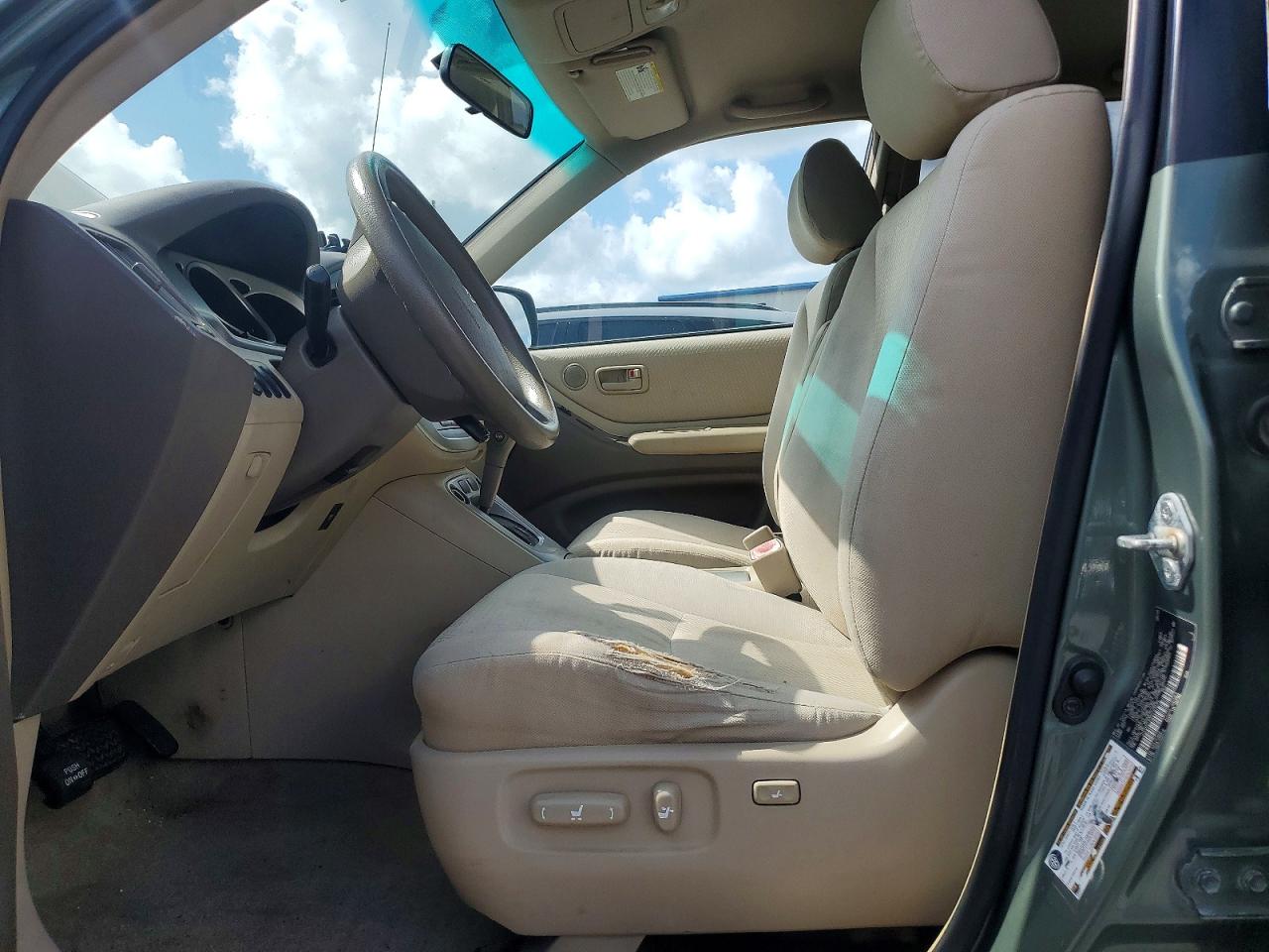 2005 Toyota Highlander Base Green vin: JTEGD21A350123199