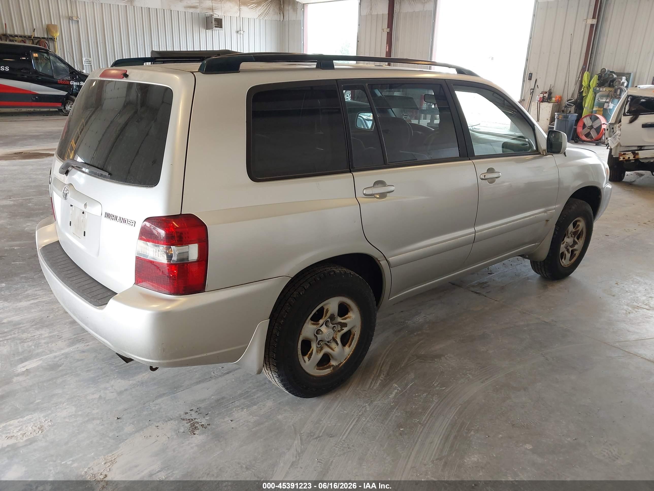 2006 Toyota Highlander Silver vin: JTEGD21A360134737