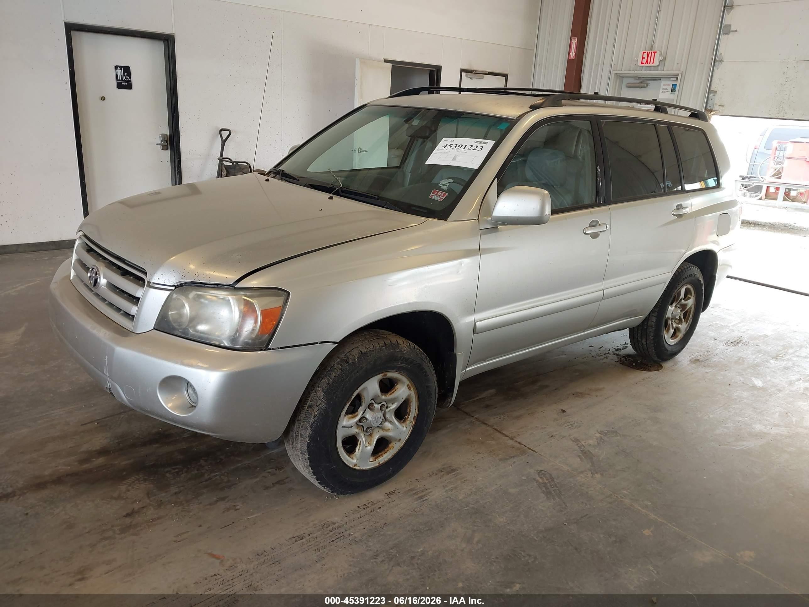 2006 Toyota Highlander Silver vin: JTEGD21A360134737