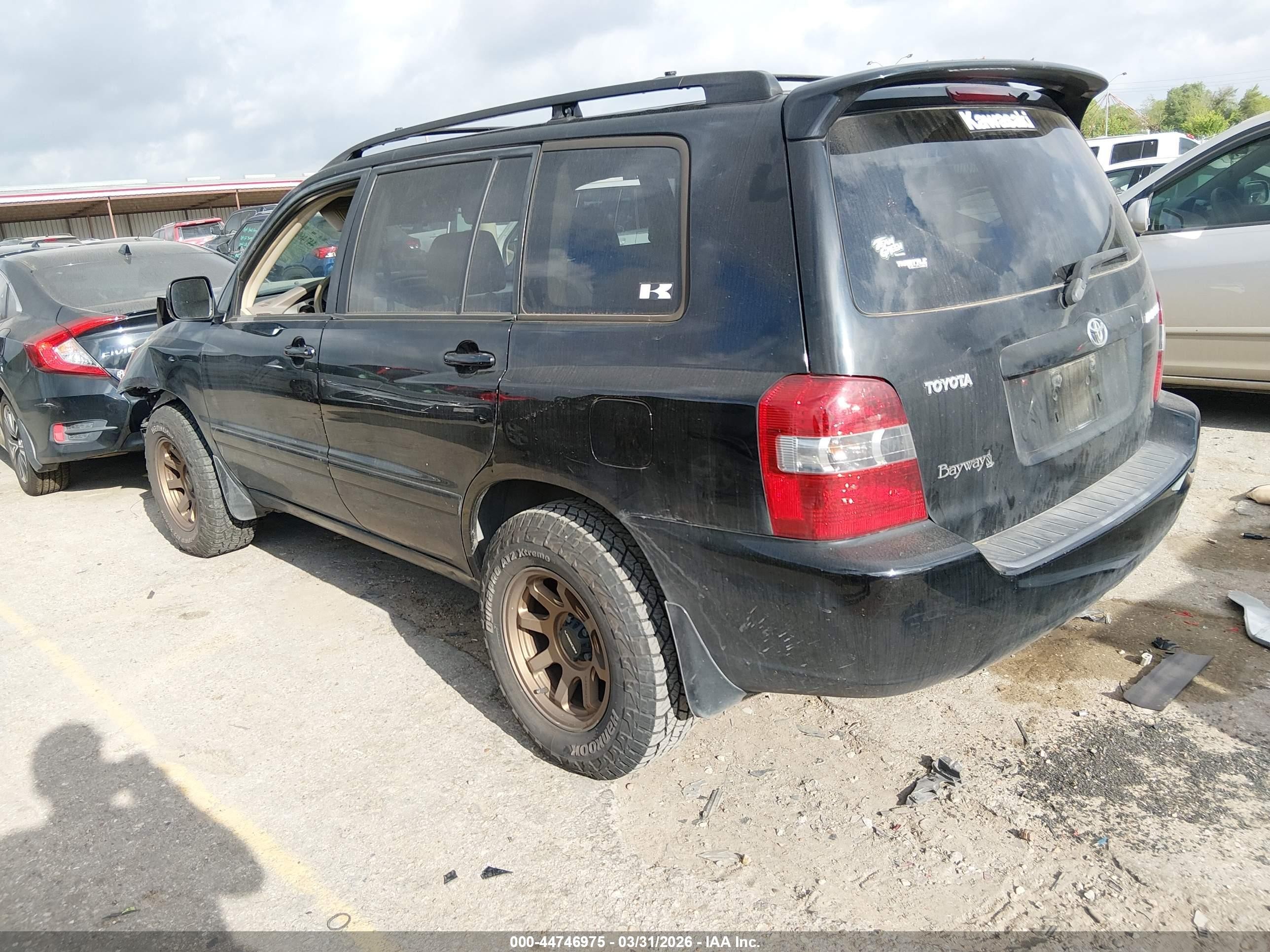 2007 Toyota Highlander   Black vin: JTEGD21A370163723