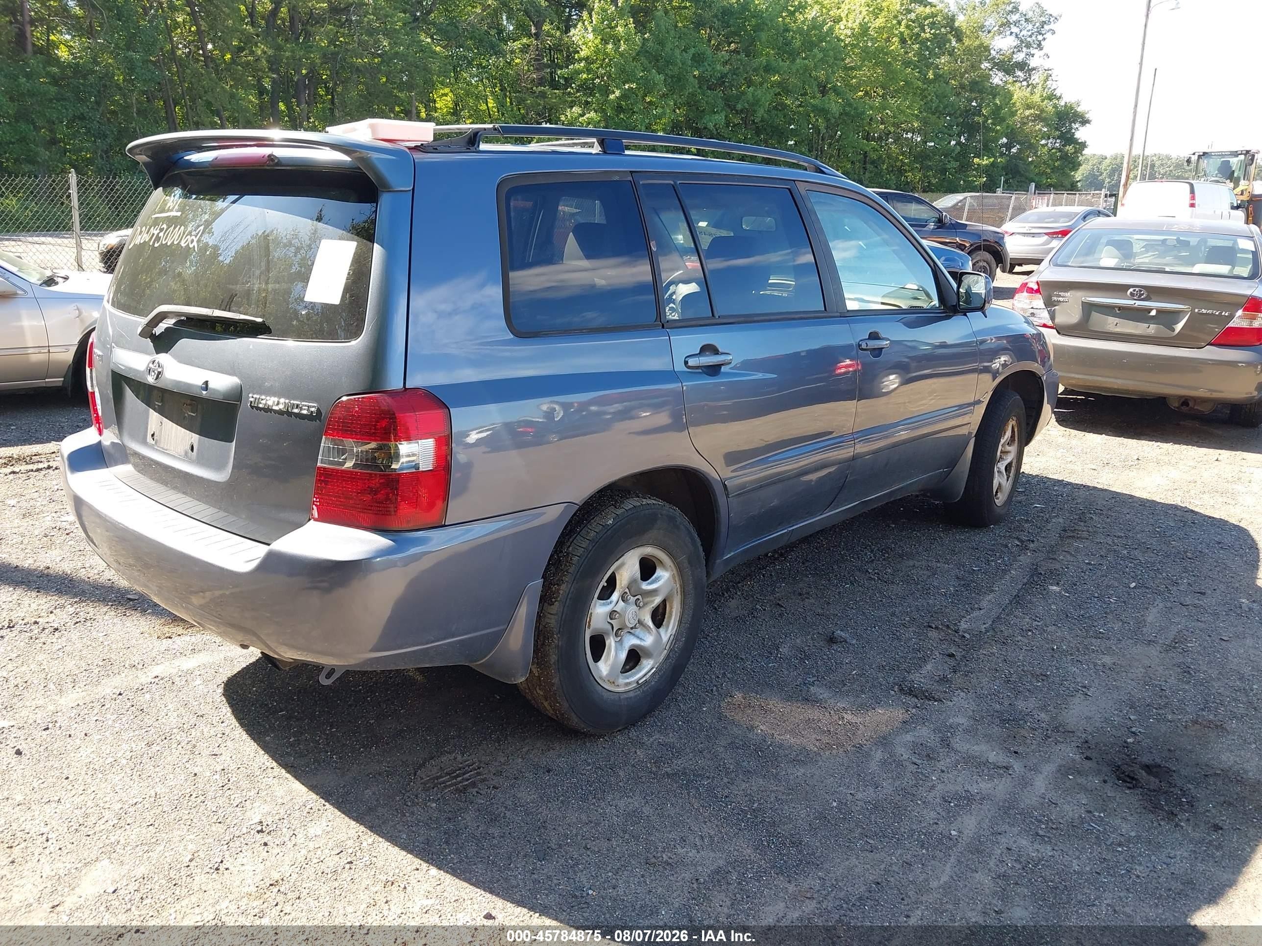 2007 Toyota Highlander   Blue vin: JTEGD21A370168954