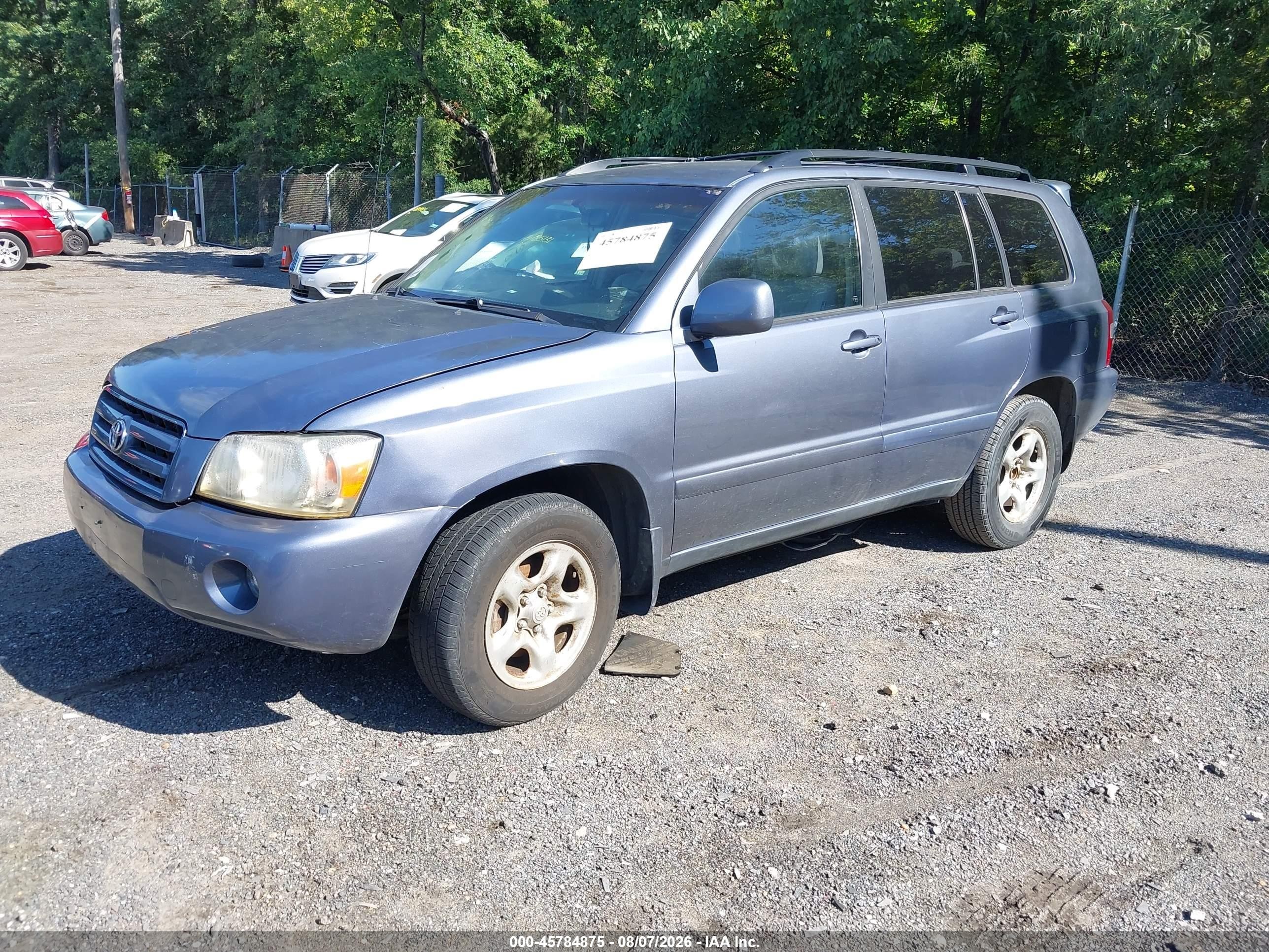 2007 Toyota Highlander   Blue vin: JTEGD21A370168954