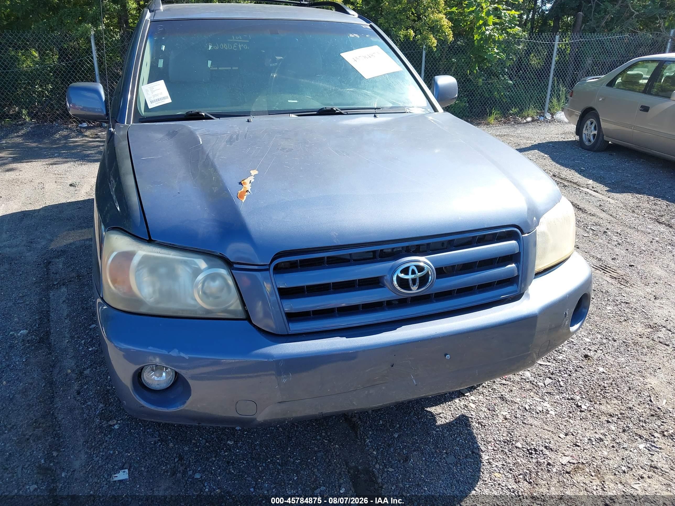 2007 Toyota Highlander   Blue vin: JTEGD21A370168954